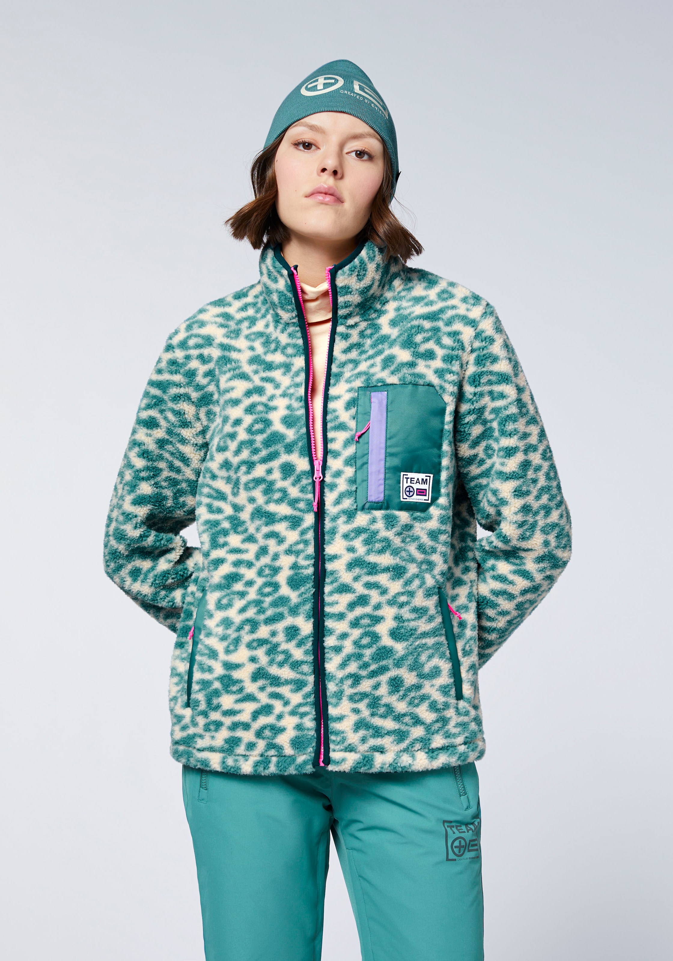 Chiemsee Fleecejacke ohne Kapuze - aus kuschelig wärmendem Sherpa Fleece