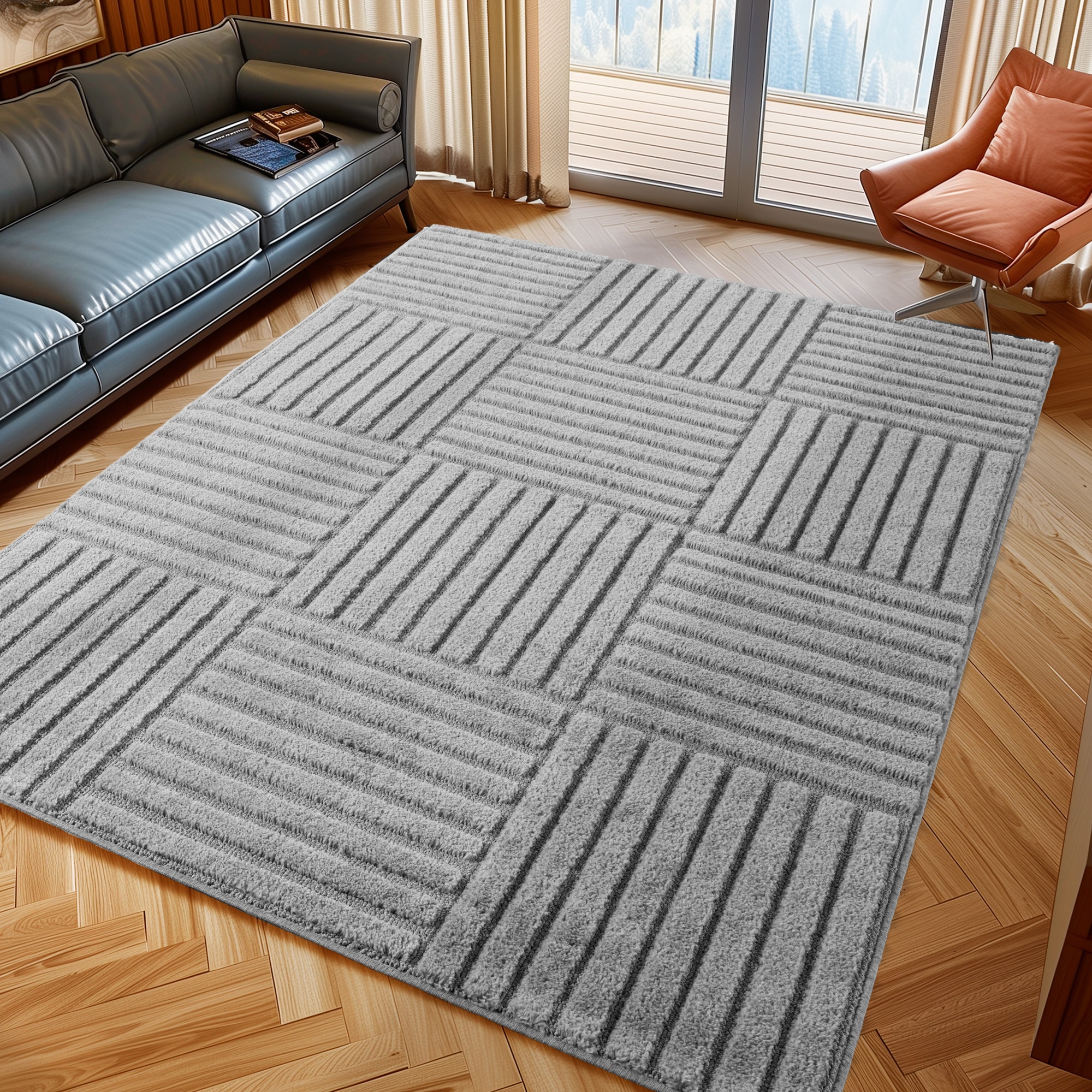 Ayyildiz Teppiche "ART 1123, auch als Läufer und in Rund erhältlich" rechteckig 8 mm Höhe Boho Design, 3D Optik, Struktur Hoch Tief, skandinavisch, Wohnzimmer