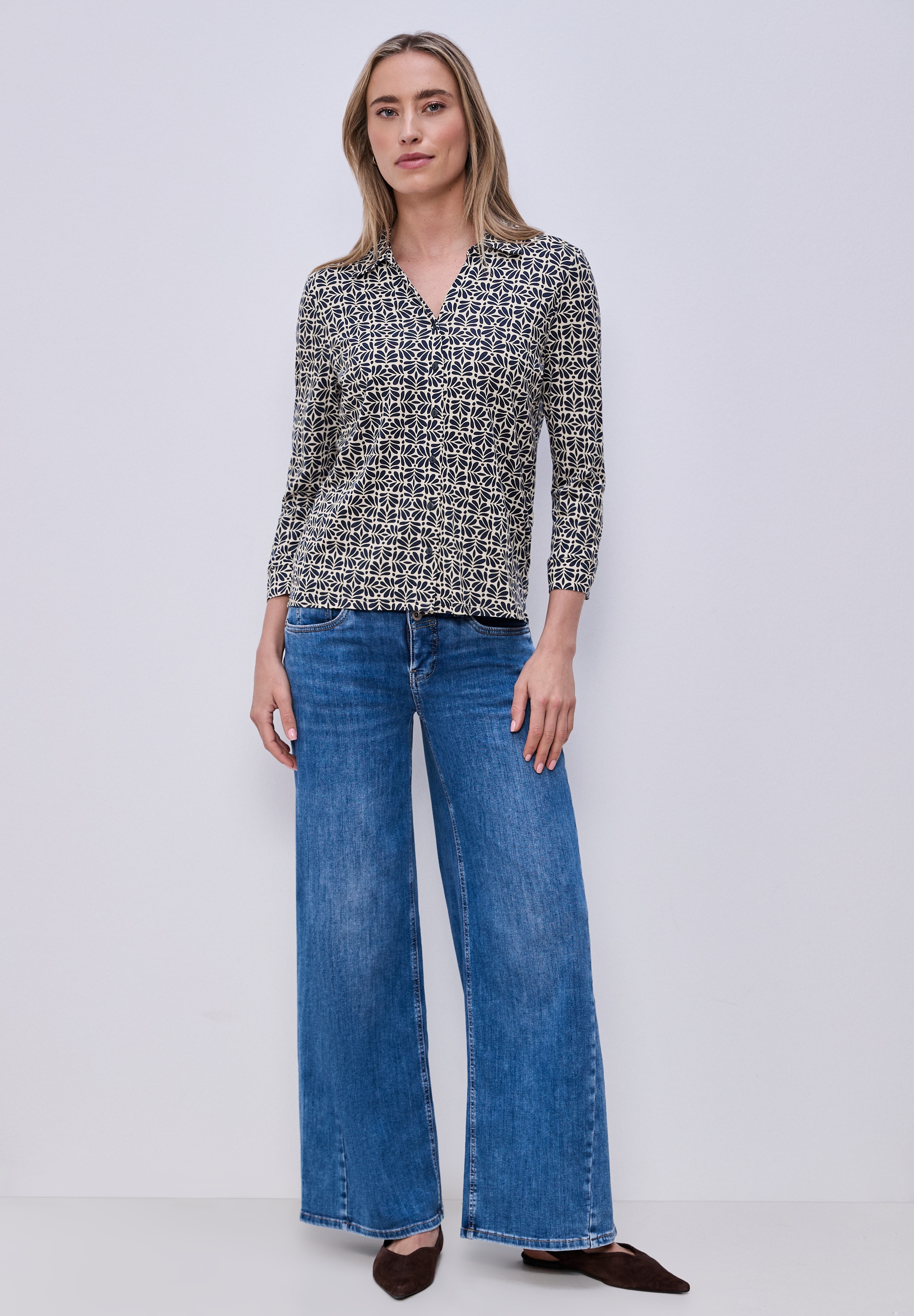 STREET ONE 3/4-Arm-Shirt mit grafischem Muster