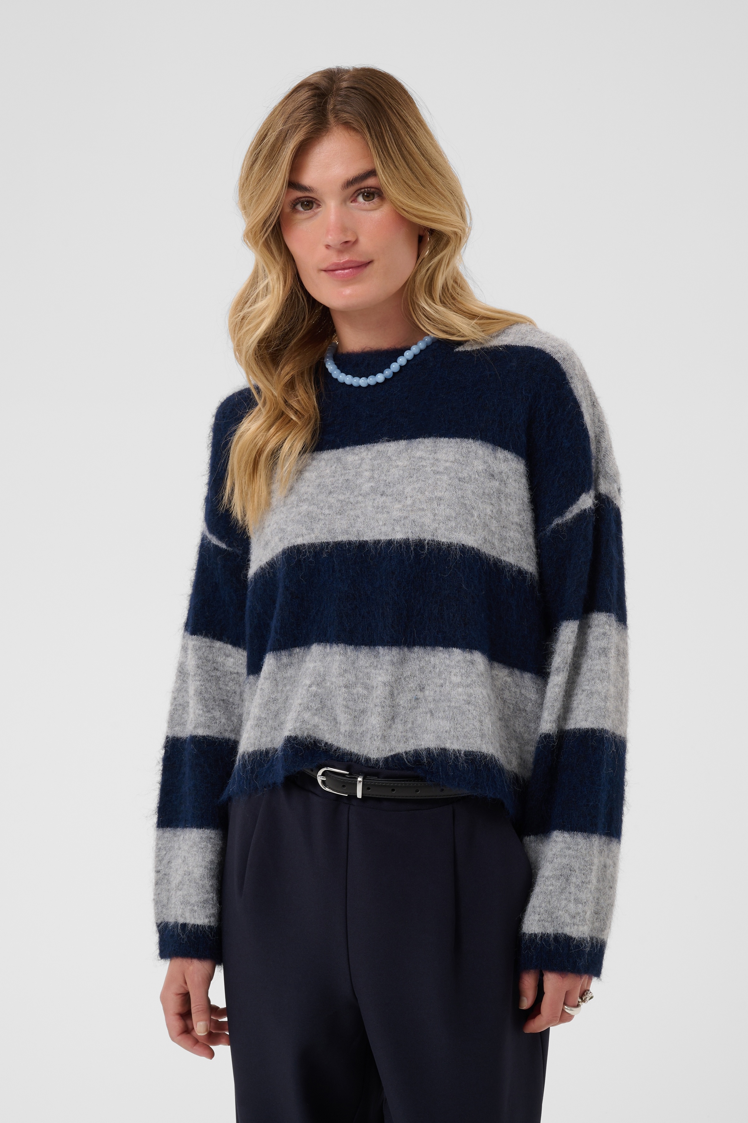 Saint Tropez Strickpullover "TayzieSZ Pullover" Materialmix, Oversize fit