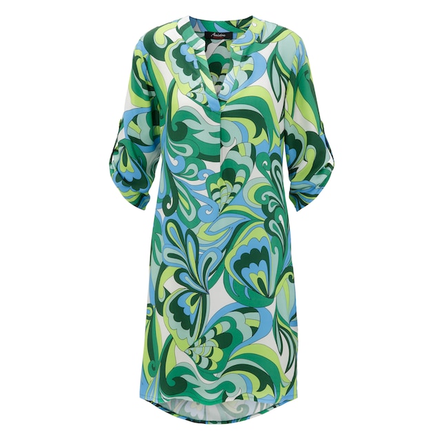 Aniston CASUAL Sommerkleid, mit farbharmonischem, graphischem Druck kaufen  | BAUR