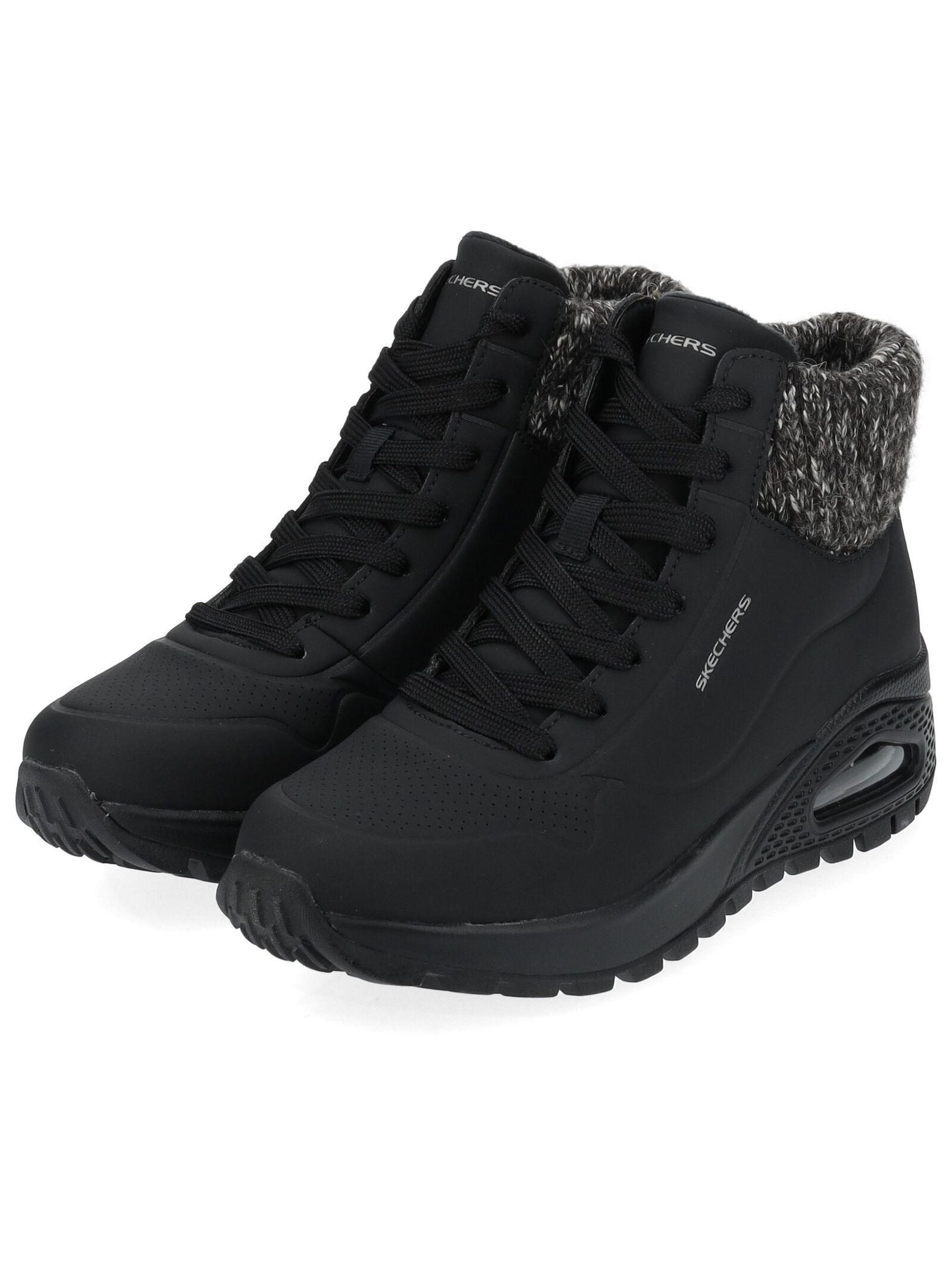 Winterboots SKECHERS "UNO RUGGED", Damen, Gr. 36, schwarz, Lederimitat, Textil, Schuhe Winterboots, Snowboots mit Skech-Air-Luftkammernsohle 3