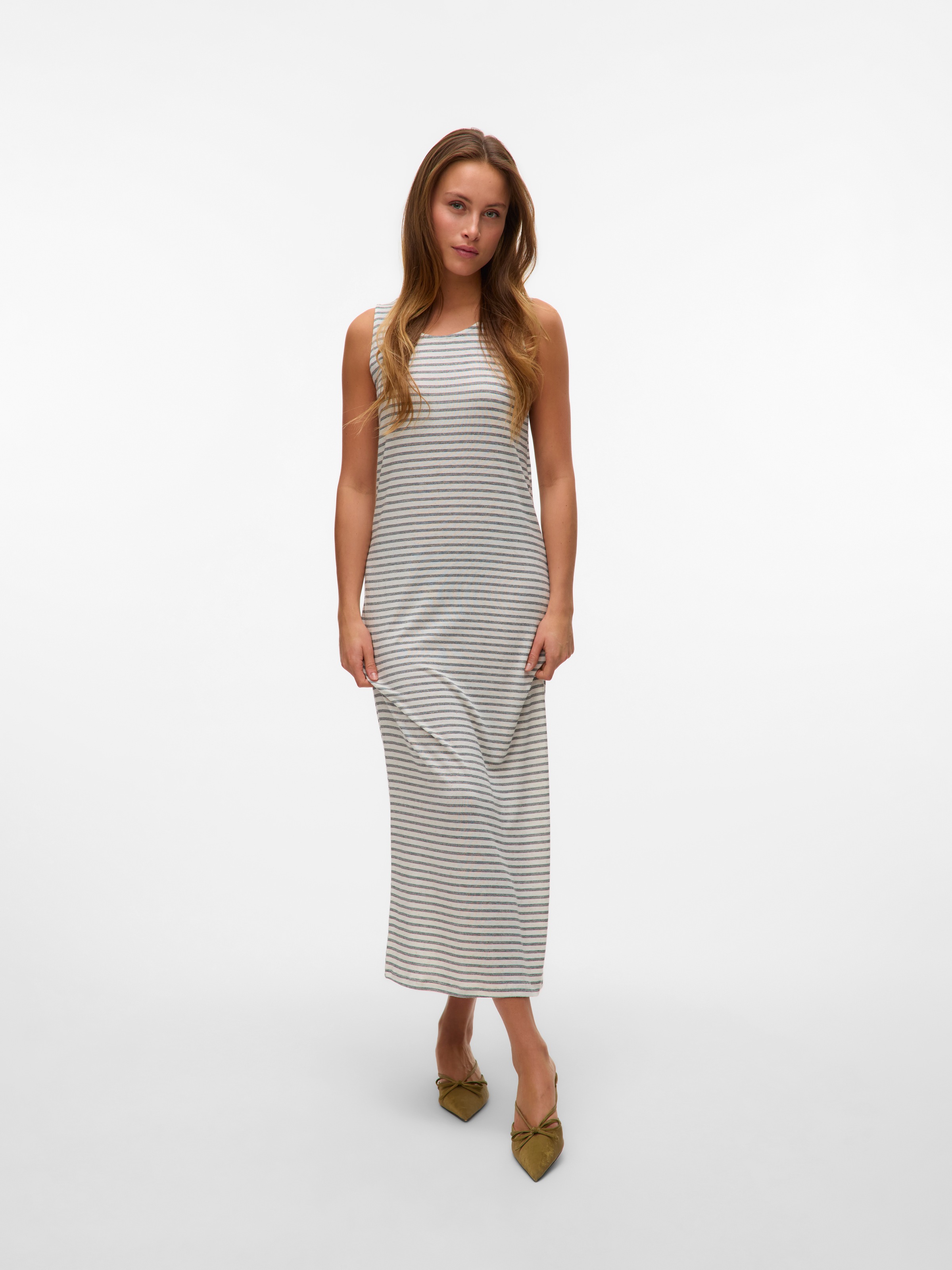 Vero Moda Midikleid "VMGINA SL 7/8 DRESS JRS NOOS", Sommerkleid günstig online kaufen