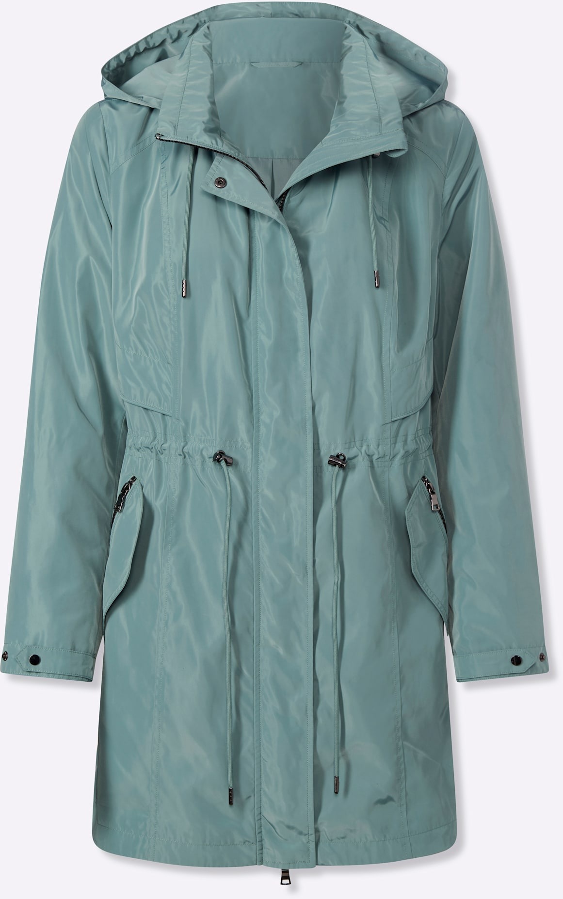 Langjacke INSPIRATIONEN, Damen, Gr. 46, jade, 100% Polyester, unifarben, Jacken Langjacke 3