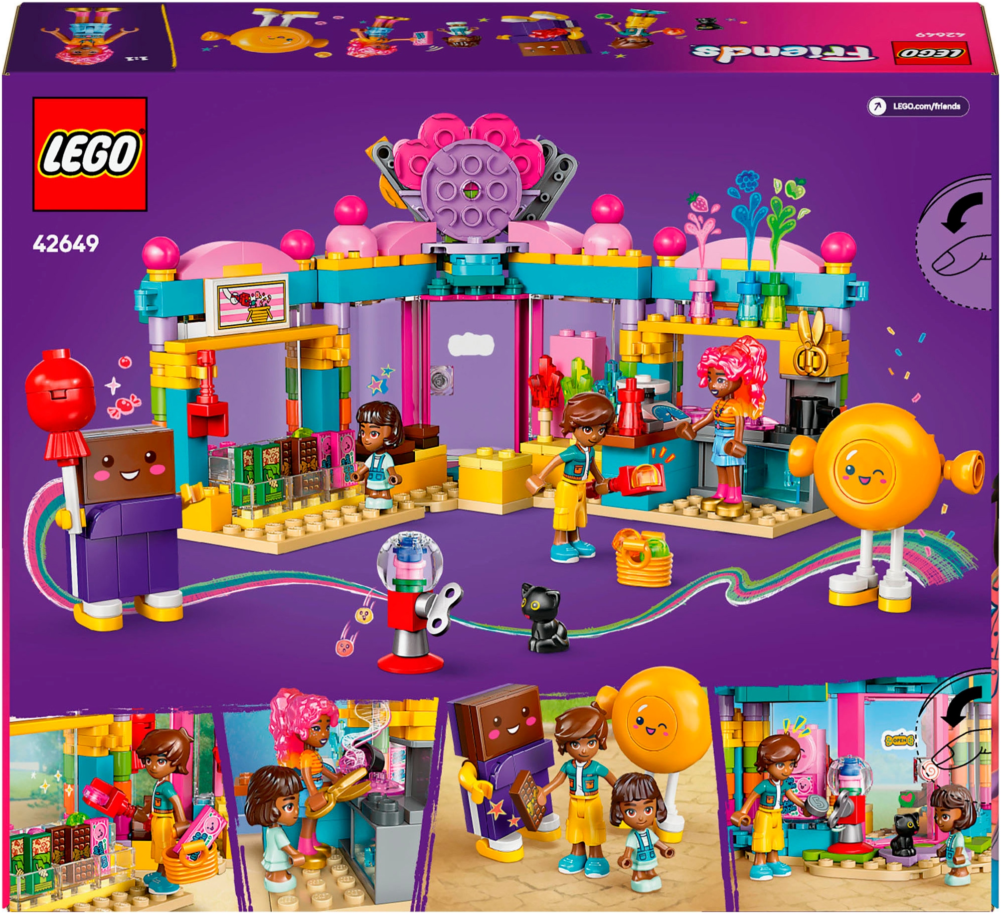 LEGO® Konstruktionsspielsteine »Heartlake City Süßwarenladen (42649), LEGO Friends«, (376 St.), Made in Europe