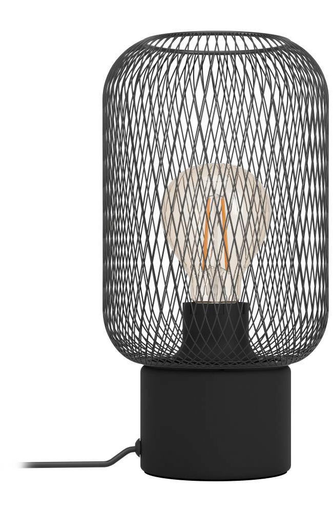 EGLO Tischleuchte »WRINGTON«, 1 flammig, Leuchtmittel E27 | ohne Leuchtmittel, Tischleuchte aus Stahl in Schwarz, Lampe mit Schalter, E27 Fassung