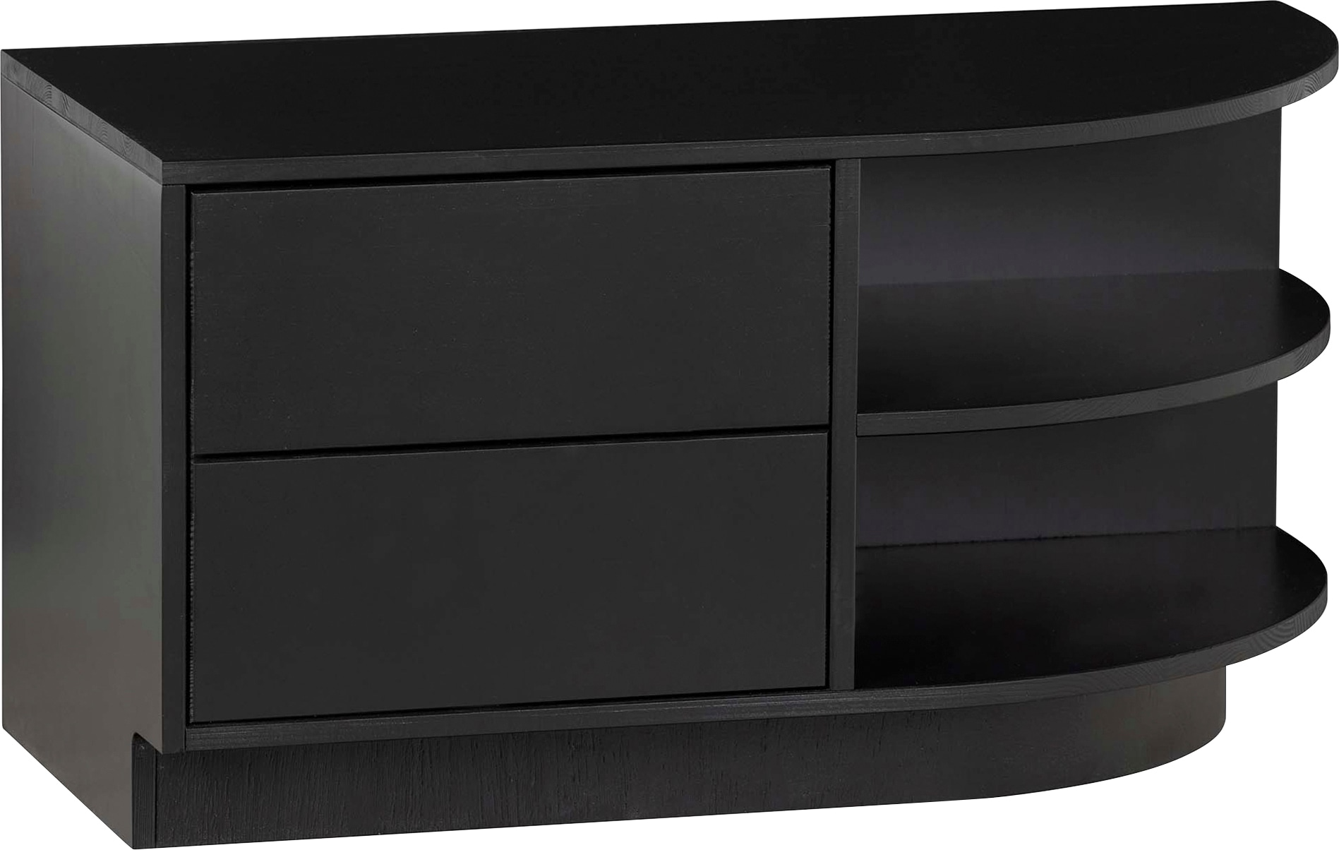 WOOOD Lowboard »Finca, Kommode mit abgerundeten Abschlussregal«, mit modernem Push-to-Open-System, Breite 78 cm