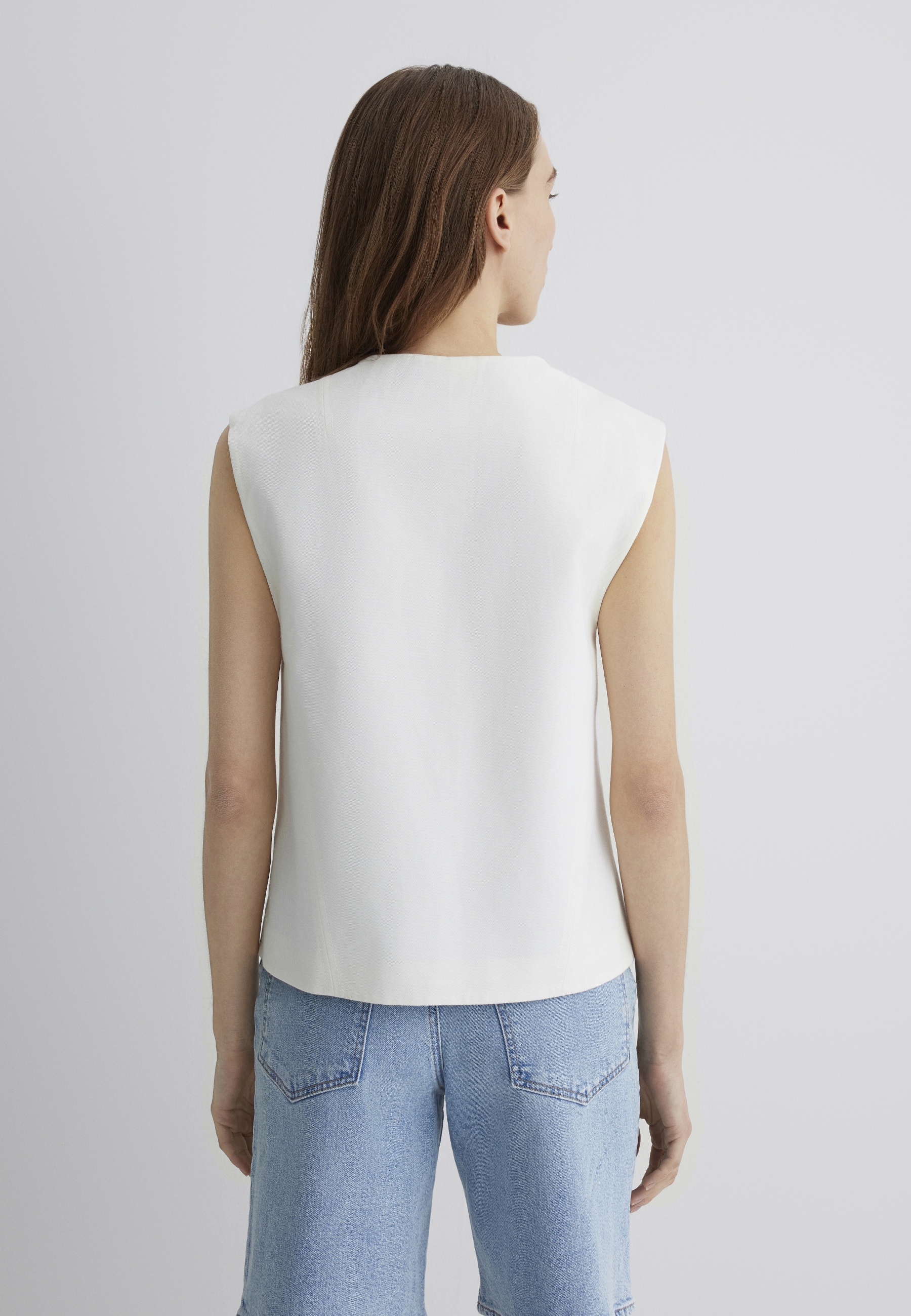 Mavi Kurzjacke »WOVEN VEST« ohne Kapuze Weste ärmellos