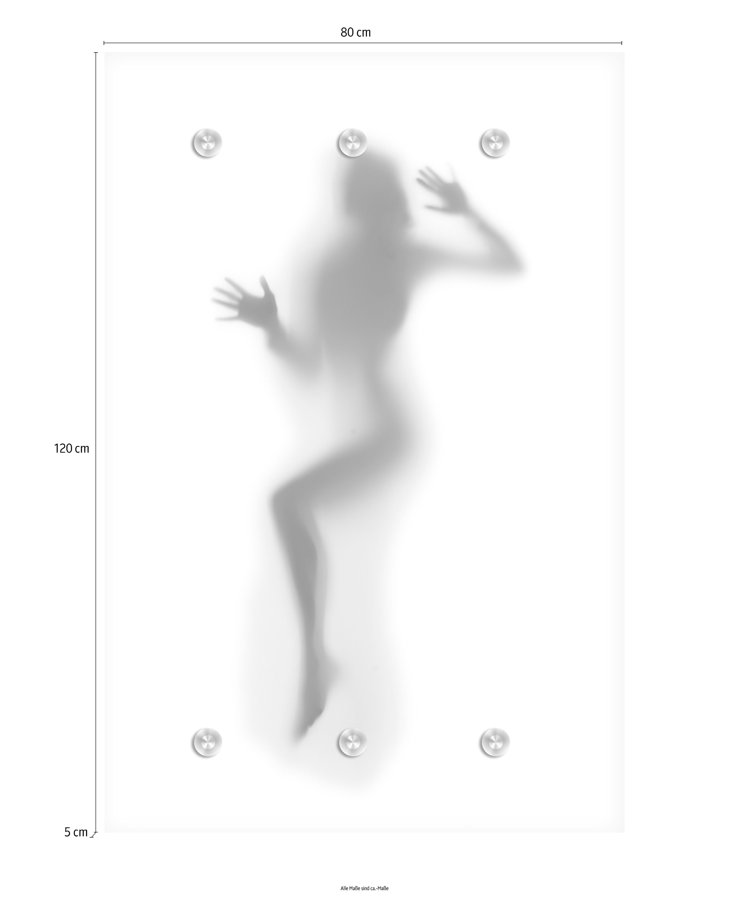 queence Garderobenleiste »Frau«, mit 6 Haken, 80 x 120 cm