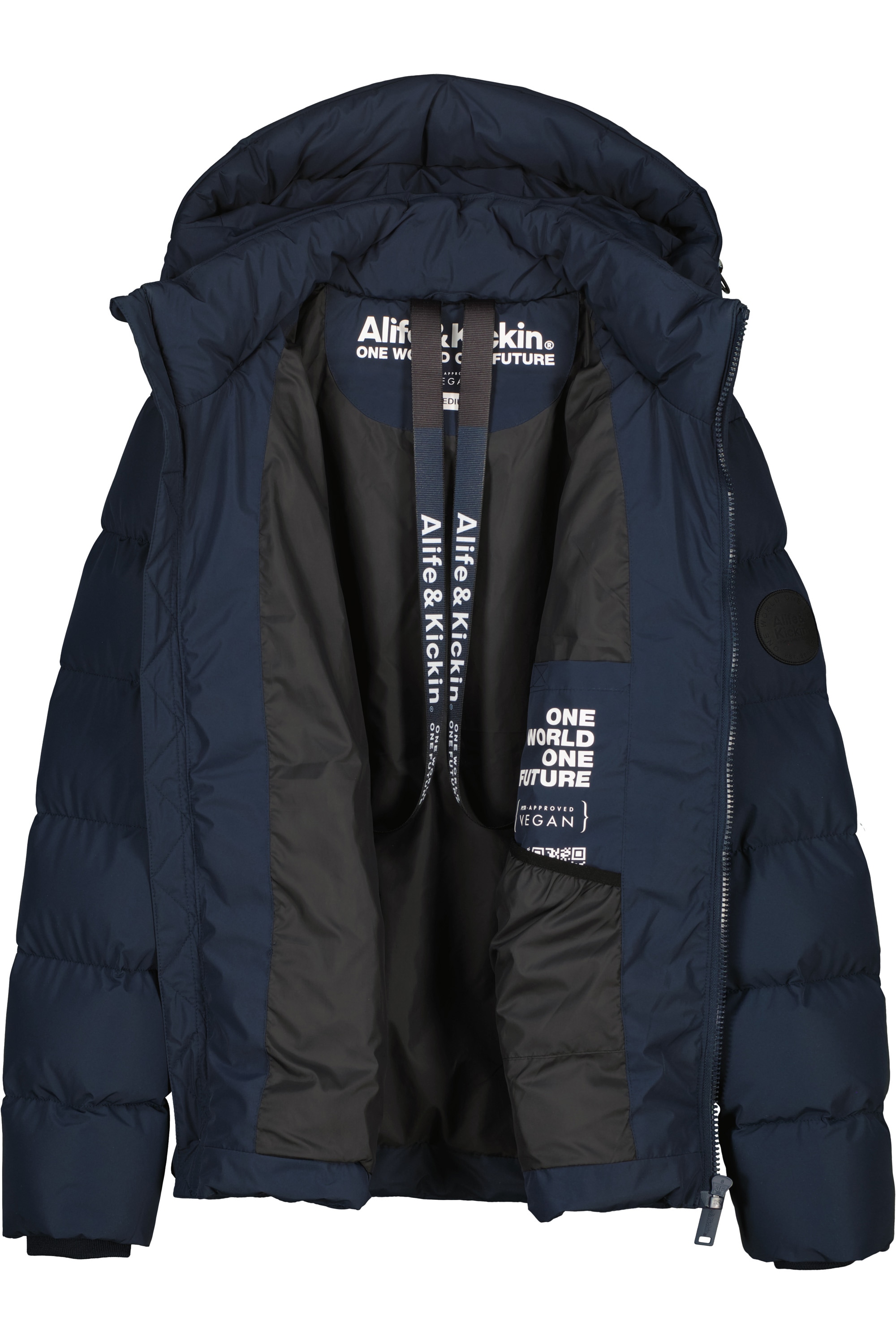 Alife & Kickin Winterjacke »Herren DamianAK A«, gefüttert mit abnehmbarer Kapuze mit verstellbarem Gummibund