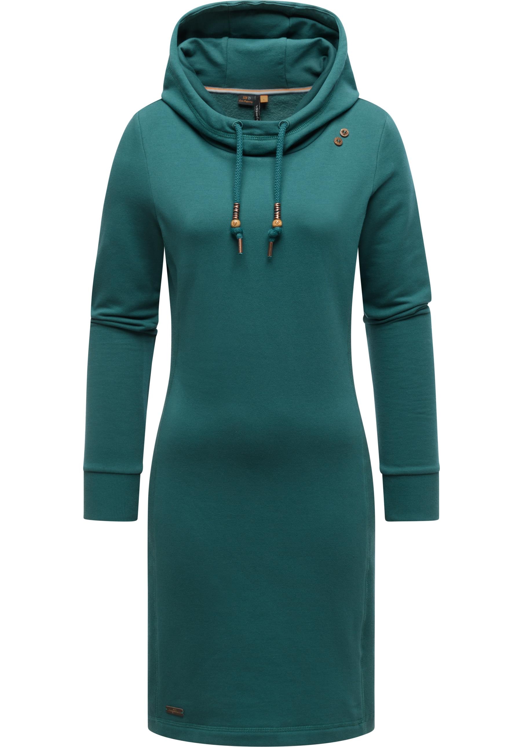 Ragwear Sweatkleid "Sabreen" Ohne Taschen Langärmliges Baumwoll Kleid mit K günstig online kaufen