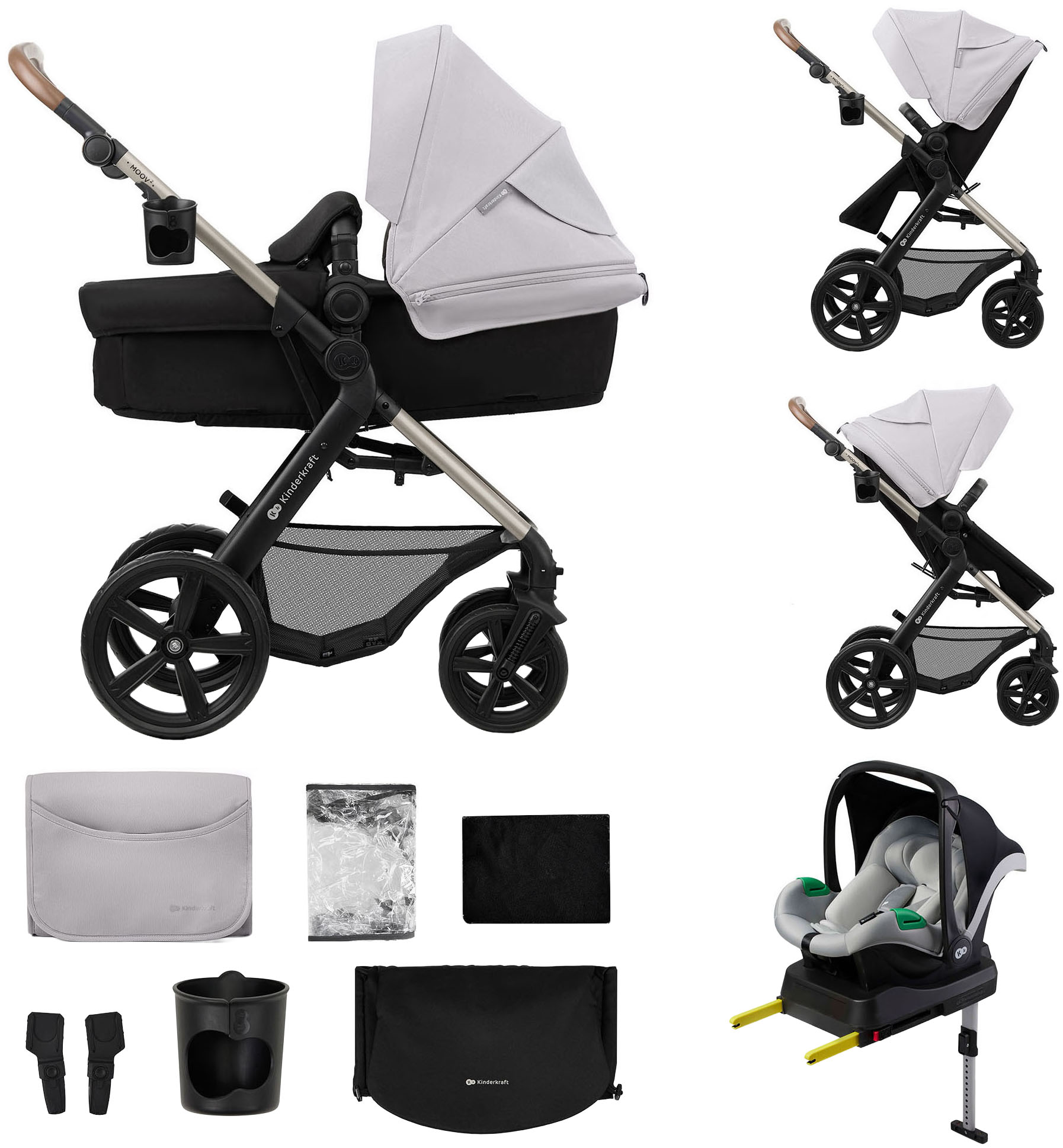 Kinderkraft "MOOV 2 4in1 EVA" 27 kg mit EVA-Rädern