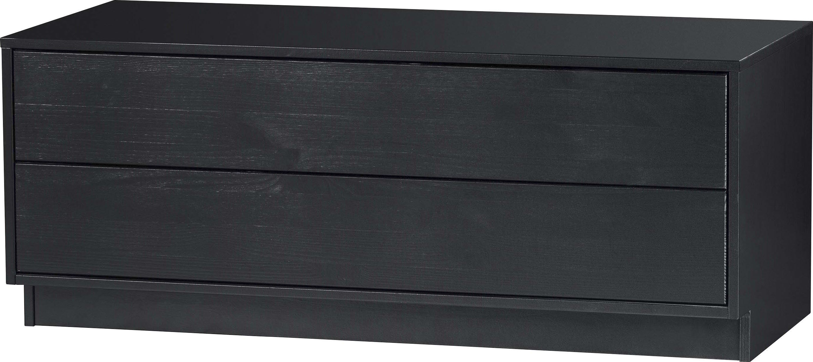 WOOOD Lowboard "Finca FSC-Kiefernholz lackiert mit Druckmechanismus" H 40 x B 100 x D 40 cm, schwebende Optik, Tragkraft 10 kg pro Auszug