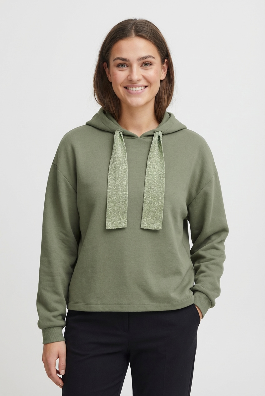 pieces Kapuzensweatshirt "PCCHILLI LS GLITTER HOODIE NOOS BC", mit Kordelzu günstig online kaufen