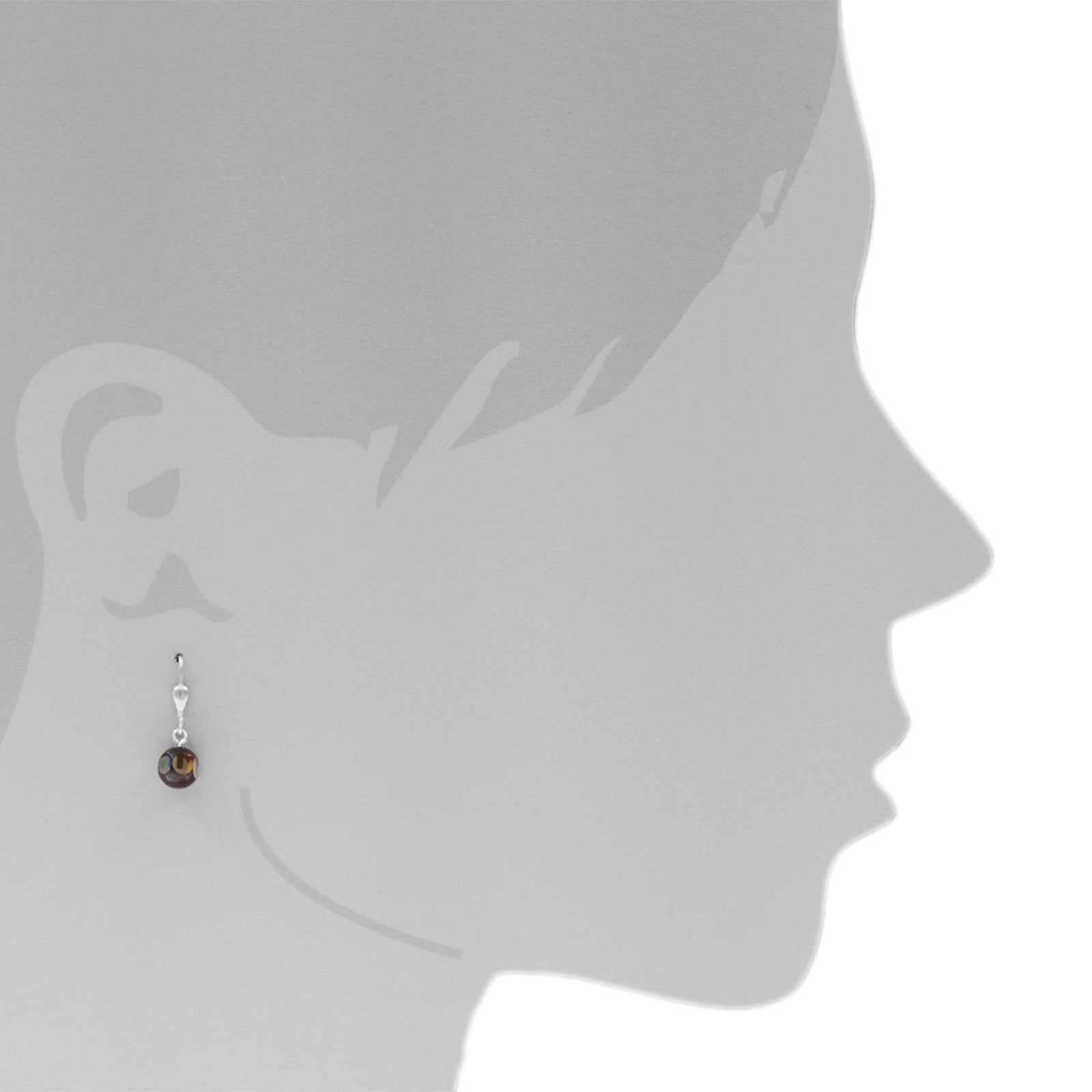 OSTSEE-SCHMUCK Paar Ohrhänger »- Klassisch 6 mm - Silber 925/000 - Bernstein«