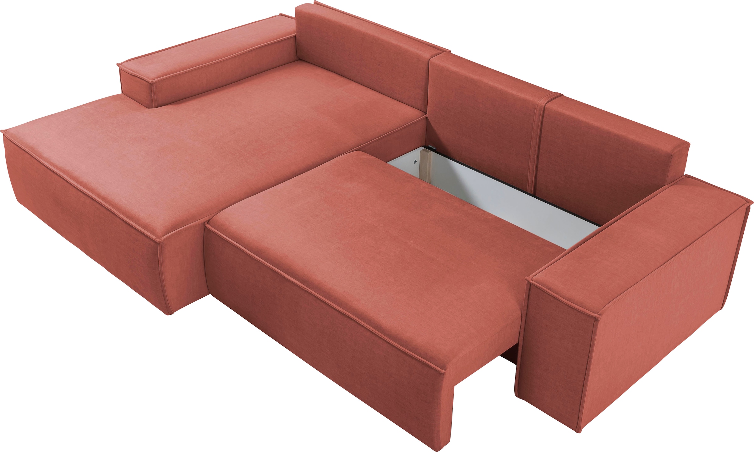 Ecksofa SHERWOOD Schlafsofa, mit Bettkasten, Cord-Bezug