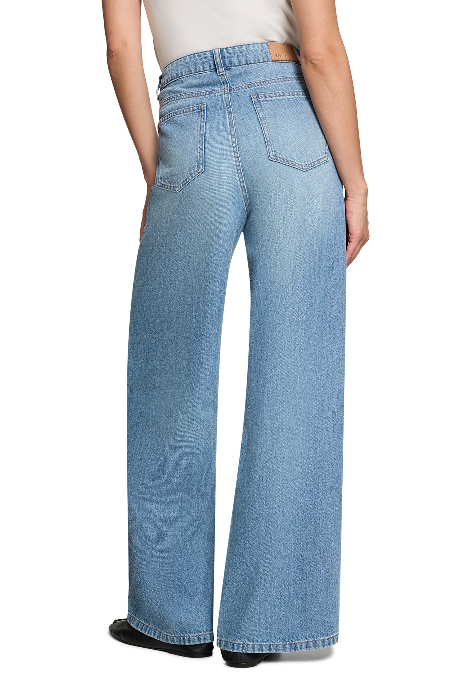 Zero Bequeme Jeans »Damen fit Jeans mit weitem Bein«