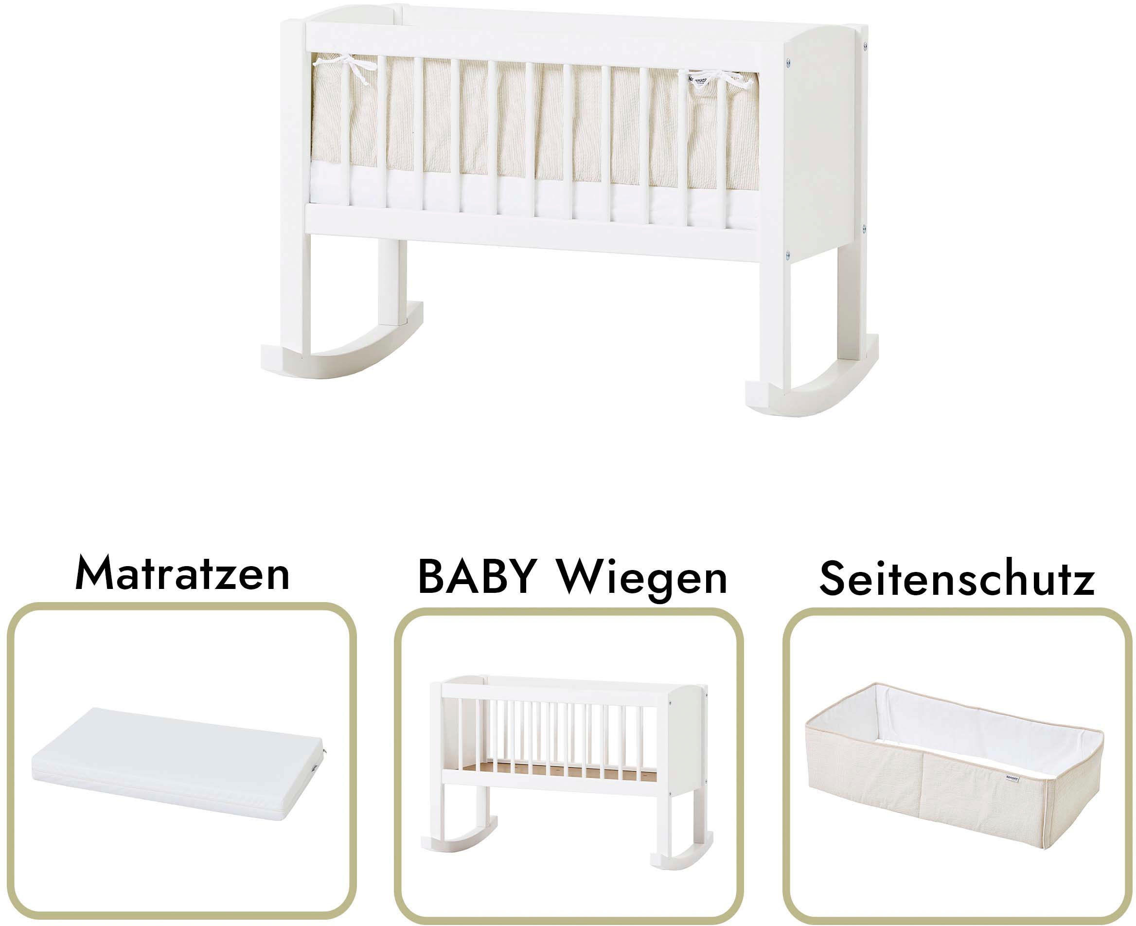 Hoppekids Stubenbett, umbaubar zu Sitzbank, wahlweise mit Matratze & Zubehör