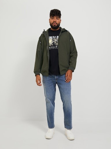 Thumbnail - Jack & Jones PlusSize Softshelljacke "JJEBASIC mit Kapuze und wasserabweisendem Stoff" mit Kapuze Kunstfaser, regular fi...
