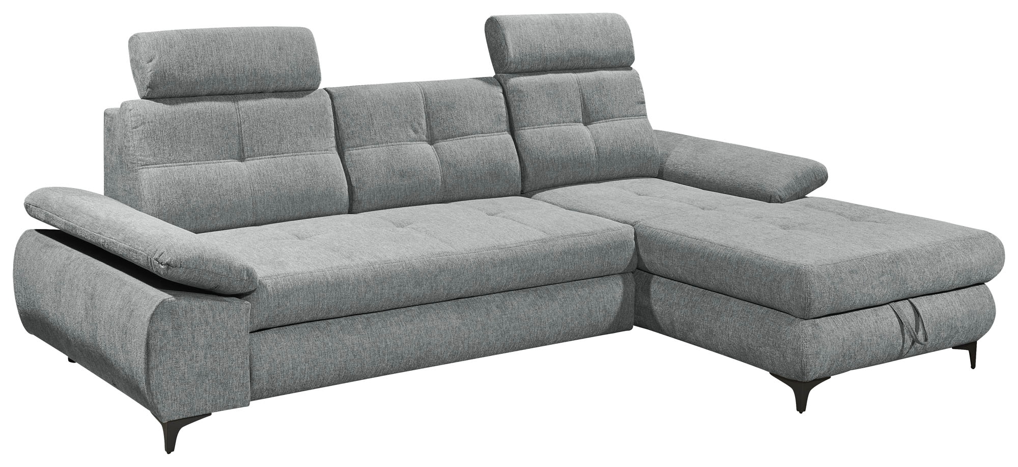 ED EXCITING DESIGN Ecksofa »Altona L-Form«, (2 St.), mit Bettfunktion, Bettkasten, Armteilverstellung & Kopfstützen