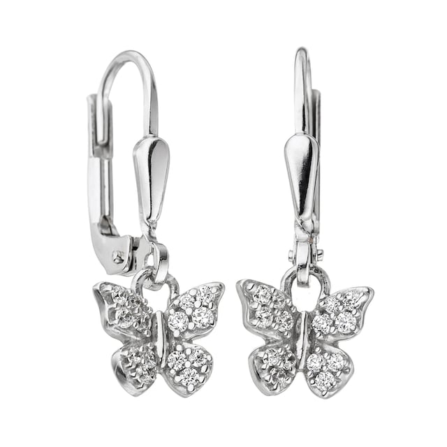 JOBO Paar Ohrhänger »Kinder-Ohrringe Schmetterling«, 925 Silber mit Zirkonia  bestellen | BAUR