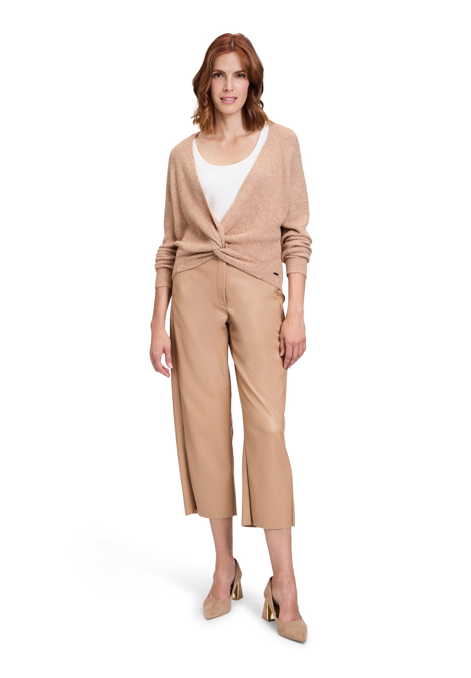 Betty&Co Strickpullover »Betty & Co Strickpullover mit V-Ausschnitt«, (1 tlg.), Wickel-Design