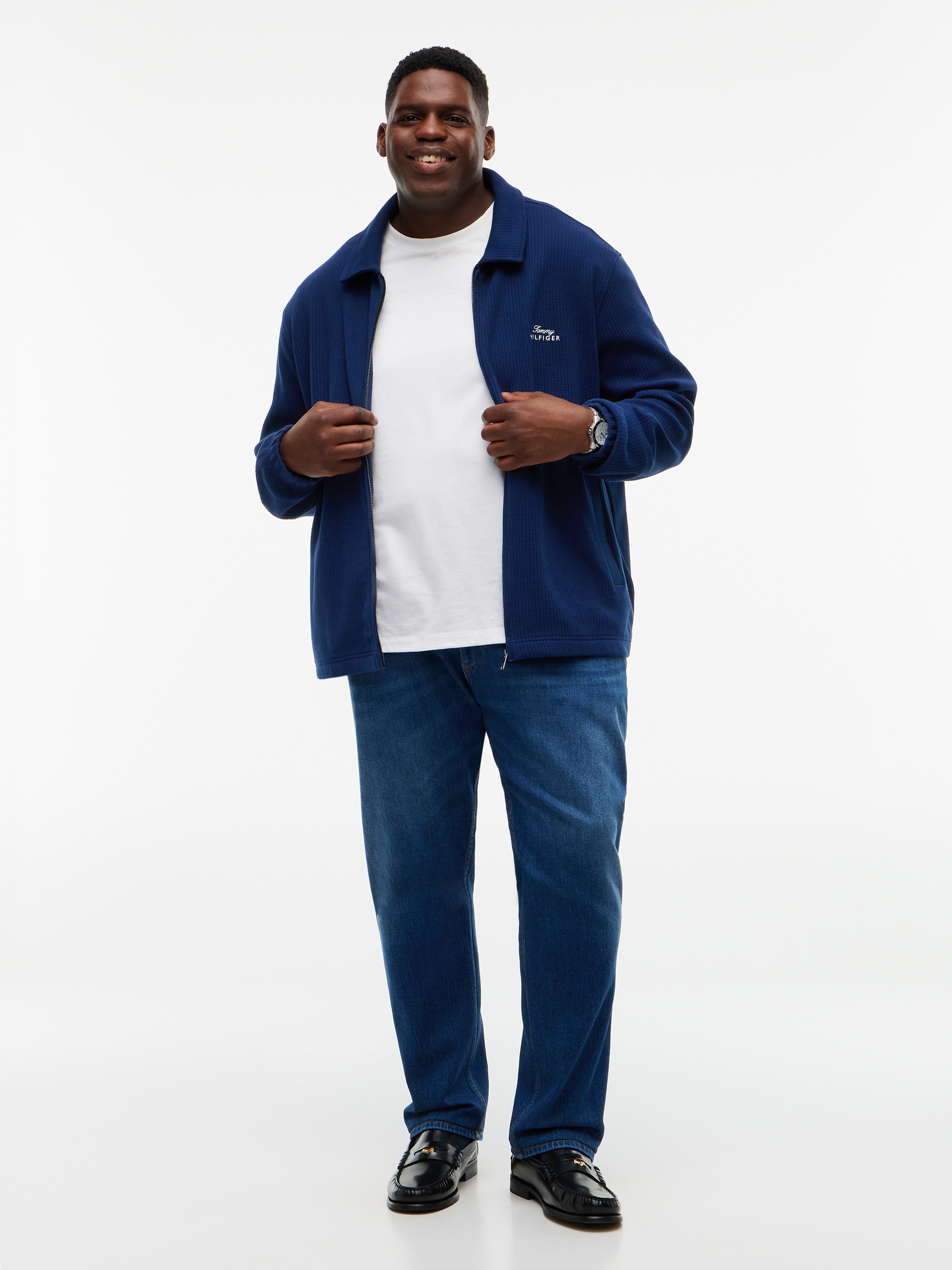 Tommy Hilfiger Big & Tall Strickjacke »BT-SUMMER TEXTURE IVY JACKET« Große Größen