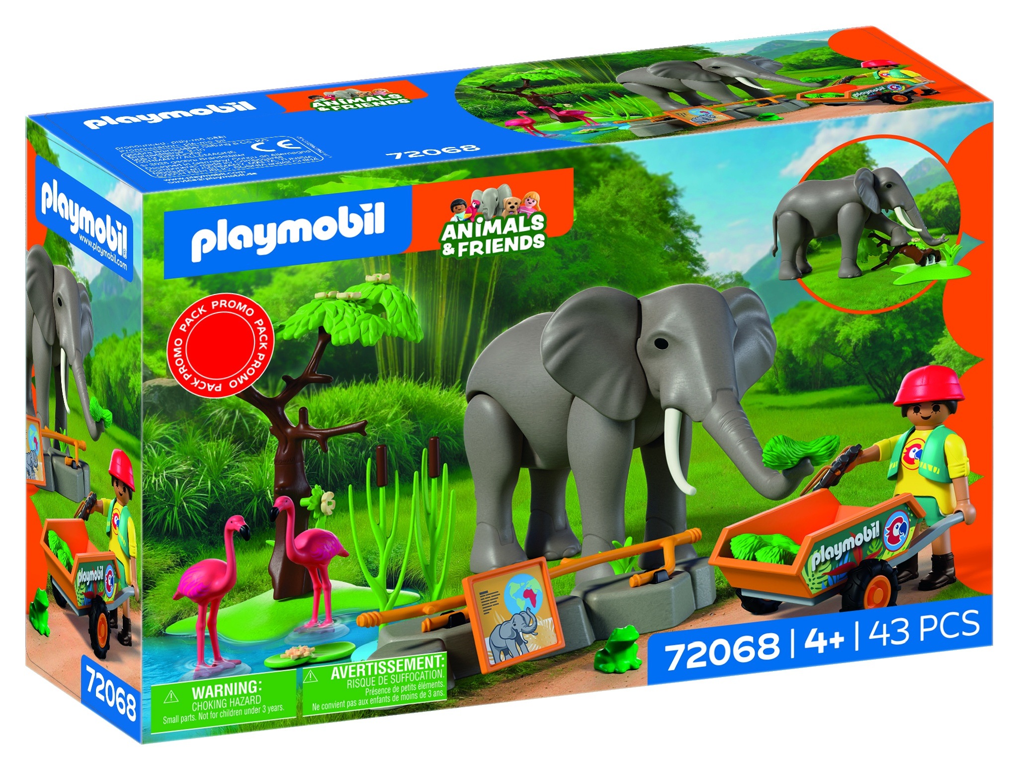 Playmobil® Konstruktions-Spielset »Elefant mit Tierpfleger (72068), Animals & Friends« Made in Europe
