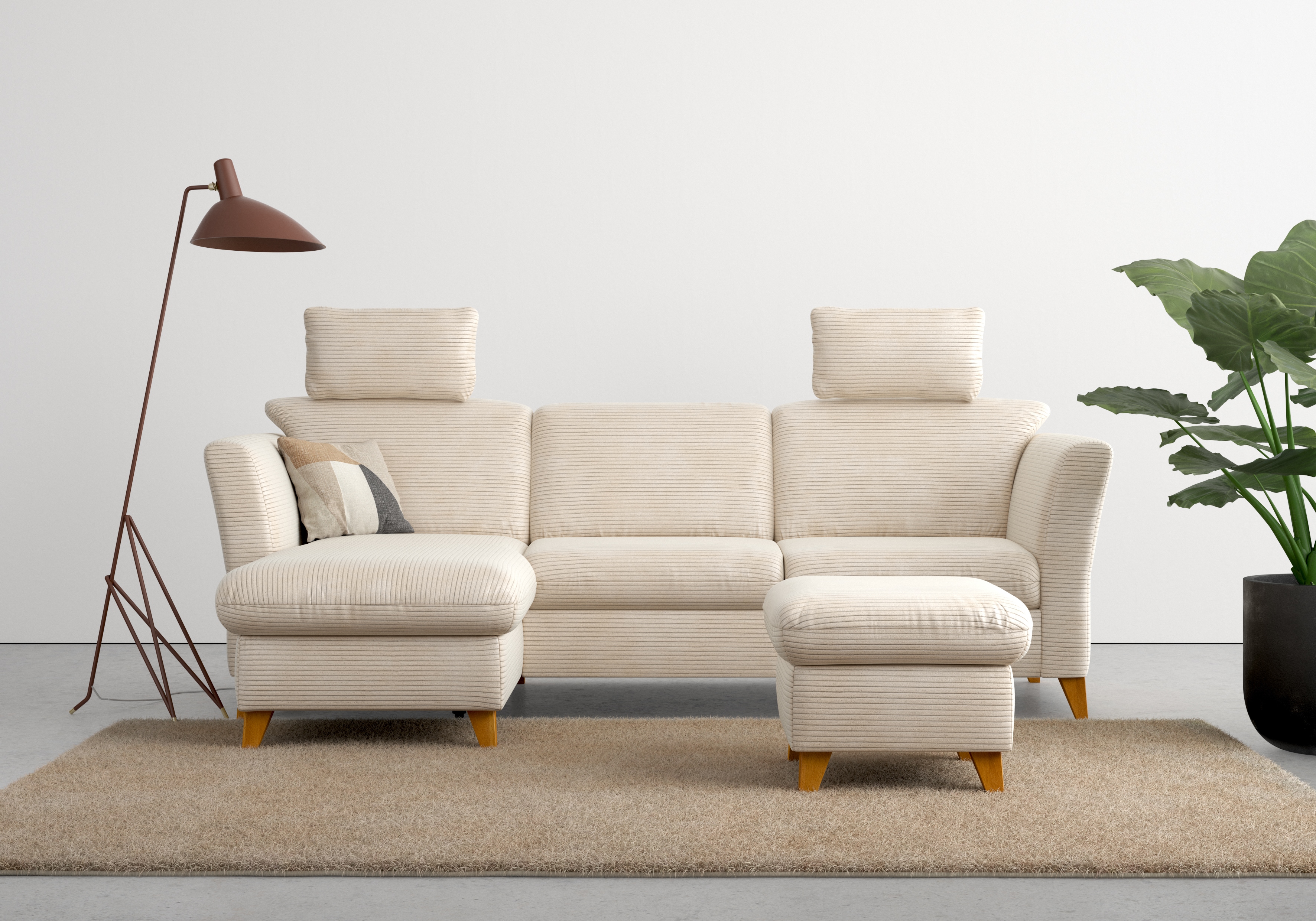 Home affaire Ecksofa "Trelleborg L-Form" optional Schlaffunktion und Bettkasten, inkl. Federkern-Polsterung