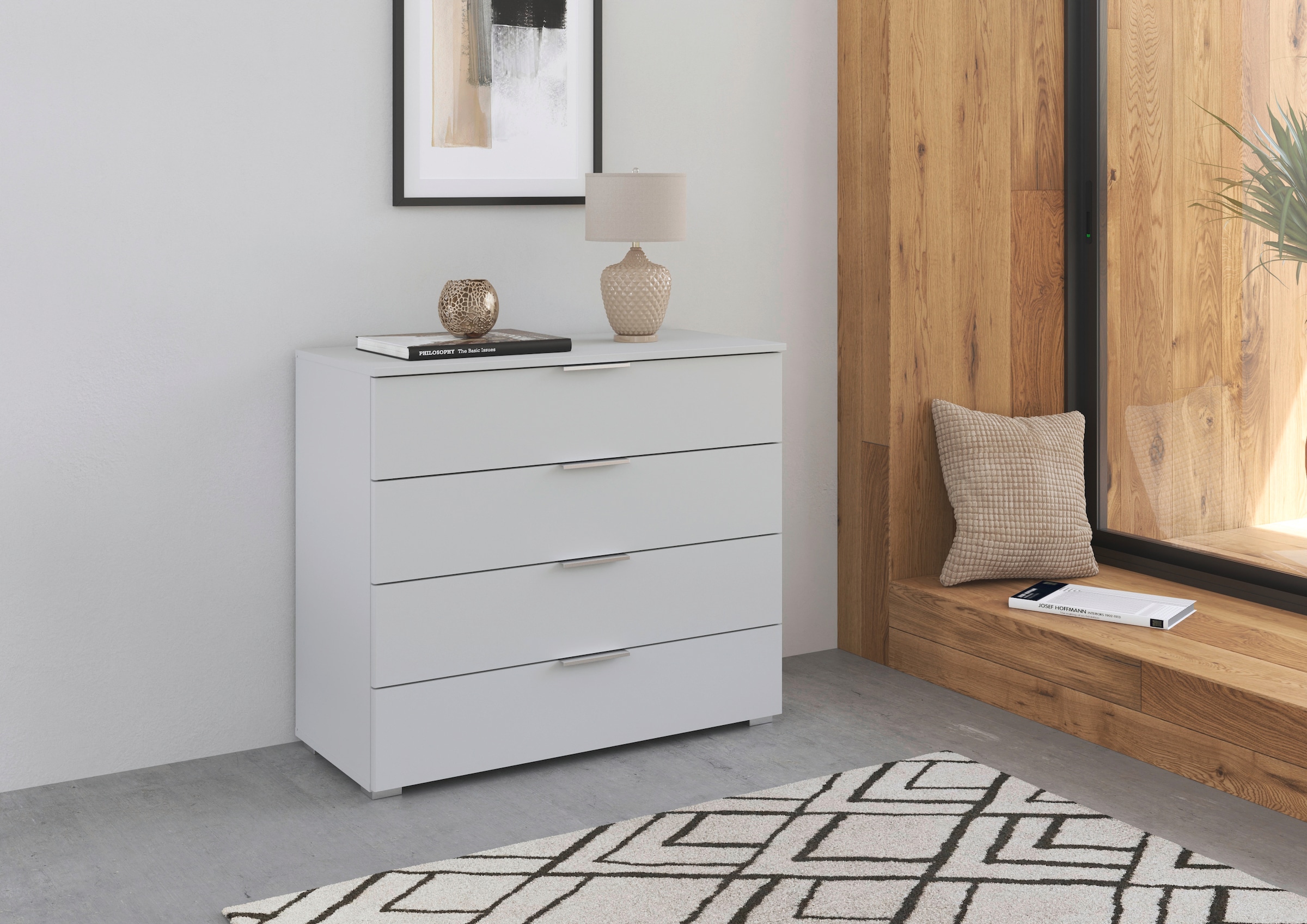 rauch Kommode "Sideboard Schubladenkommode AGORDO mit Dekor- oder Hochglanzfront", Breite 93 cm mit 4 großen Schubladen 