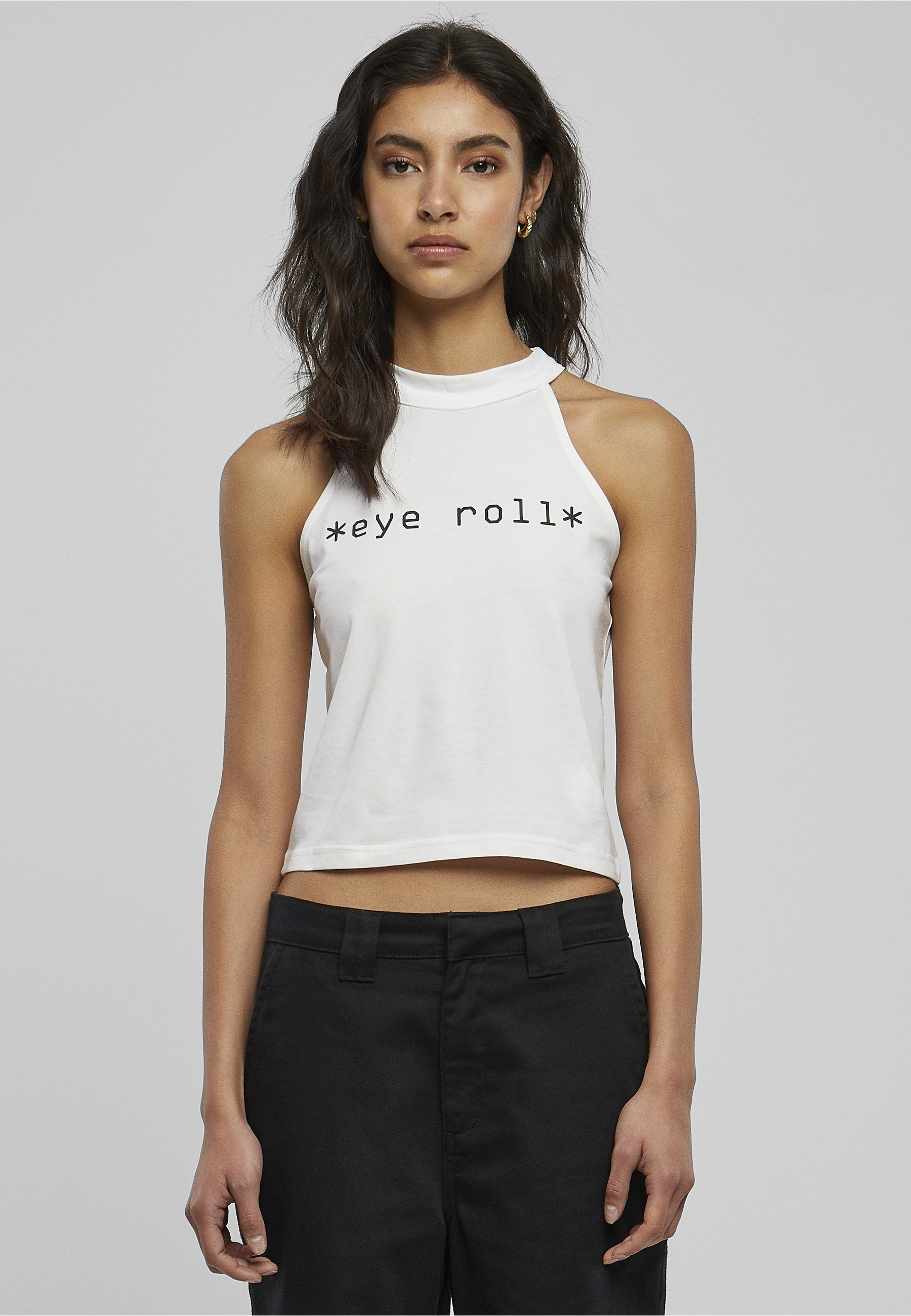 Miss Tee Muskelshirt »Miss Tee Damen Eye Roll Turtleneck Short Top« 1