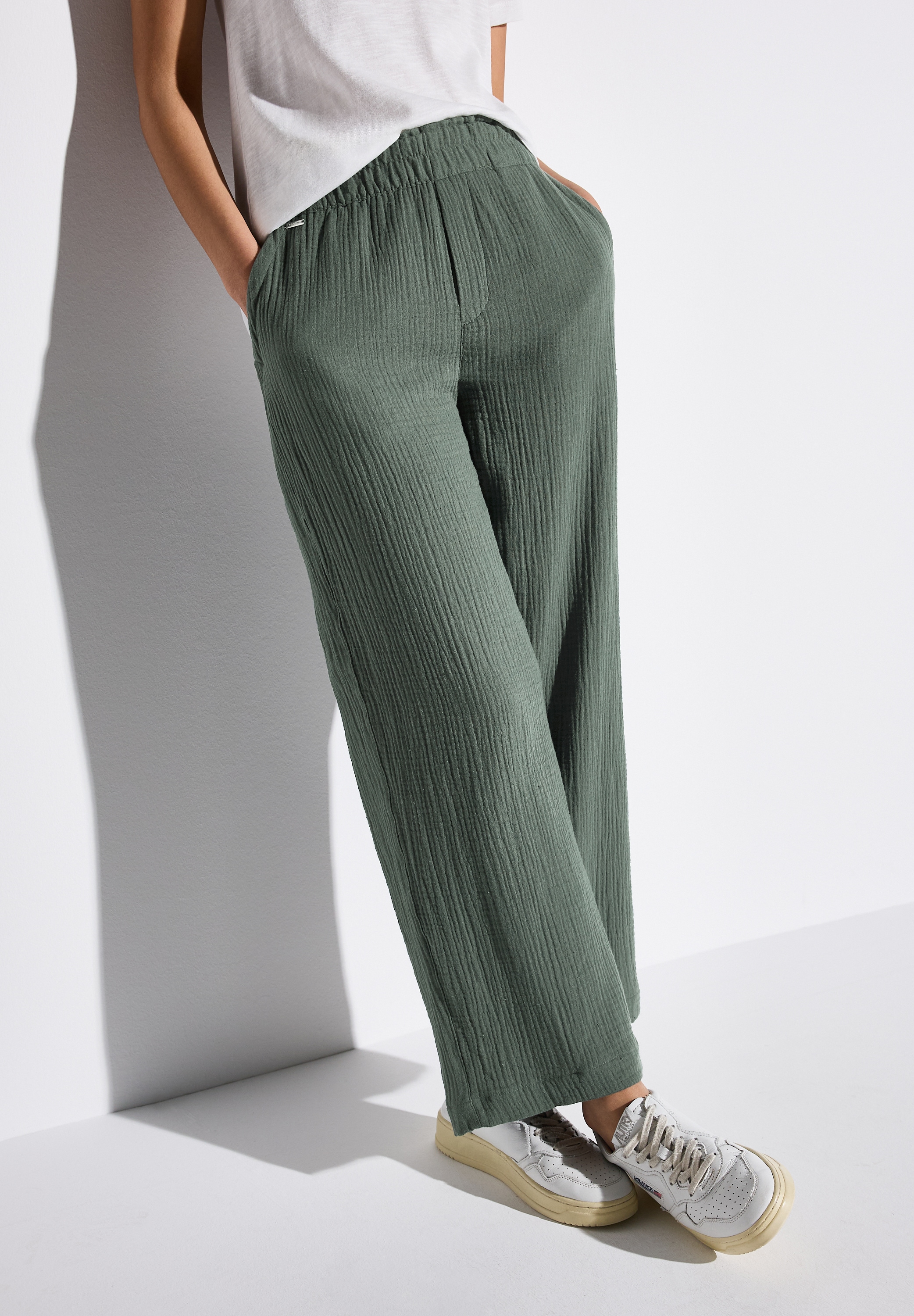 STREET ONE Stoffhose, Sommerhose in Struktur-Optik günstig online kaufen