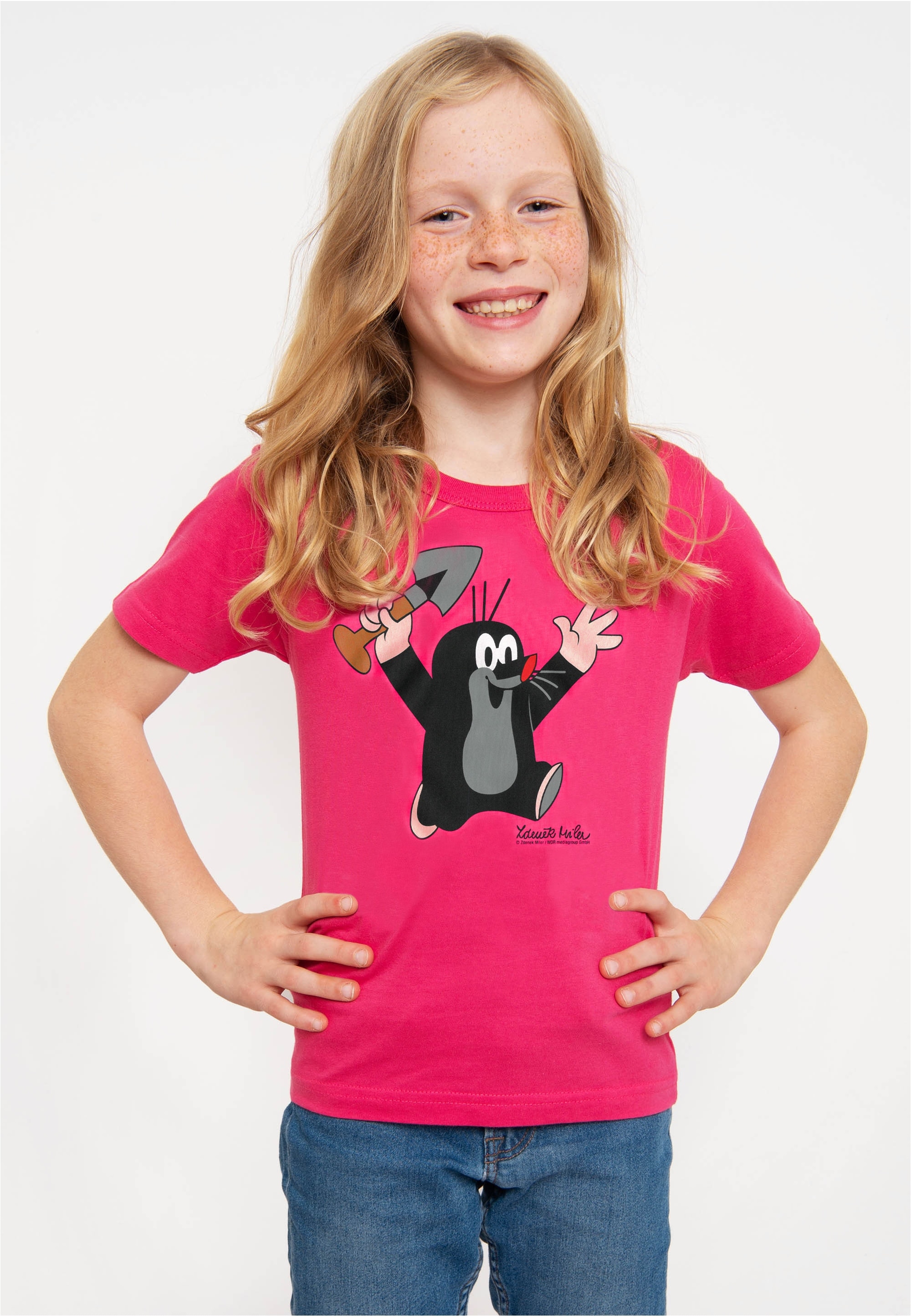 LOGOSHIRT T-Shirt »Der kleine Maulwurf - Juhu« mit buntem Print