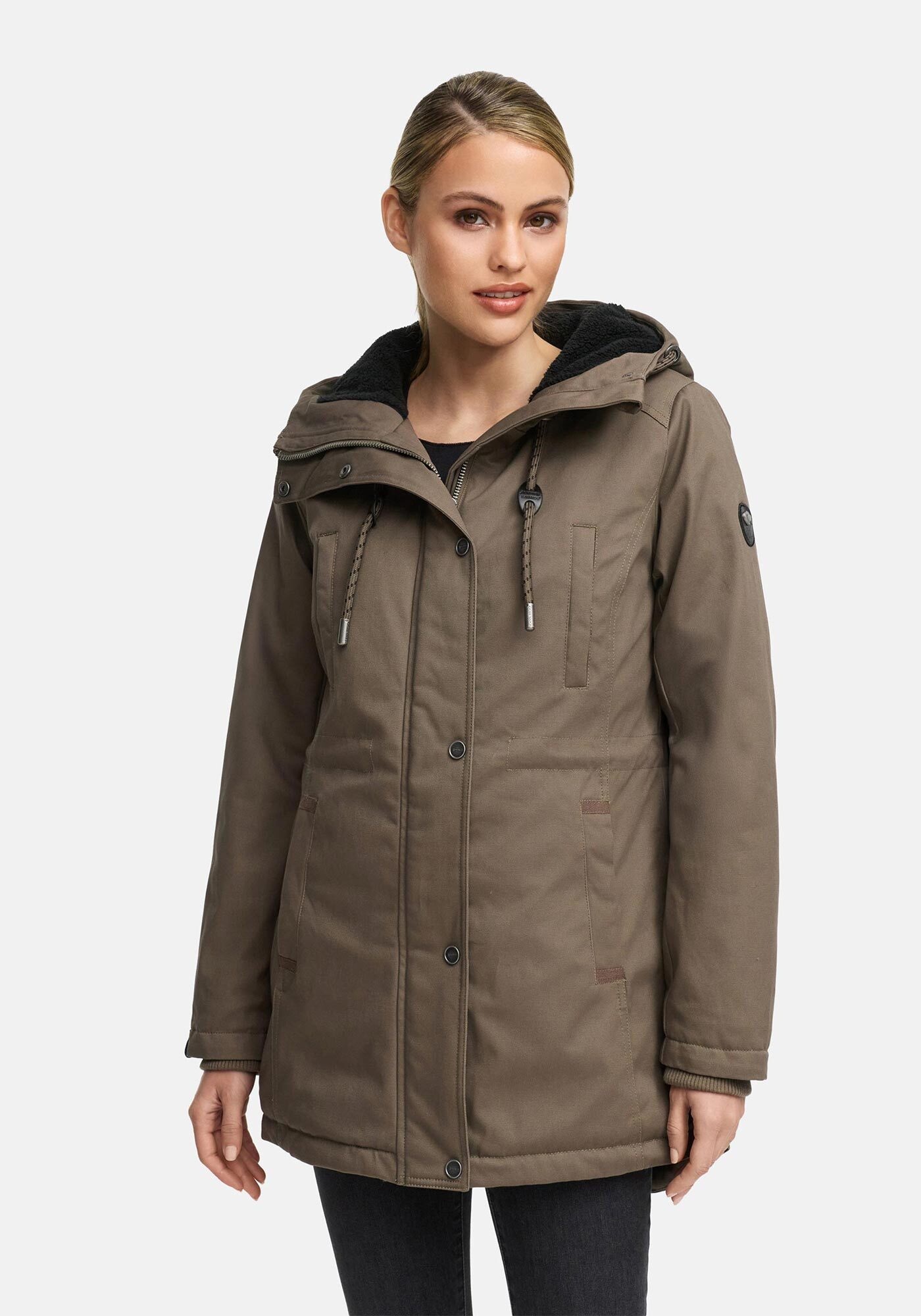 Navahoo Winterjacke "Winterfunke", Designer Winterjacke mit Teddyfell gefüt günstig online kaufen