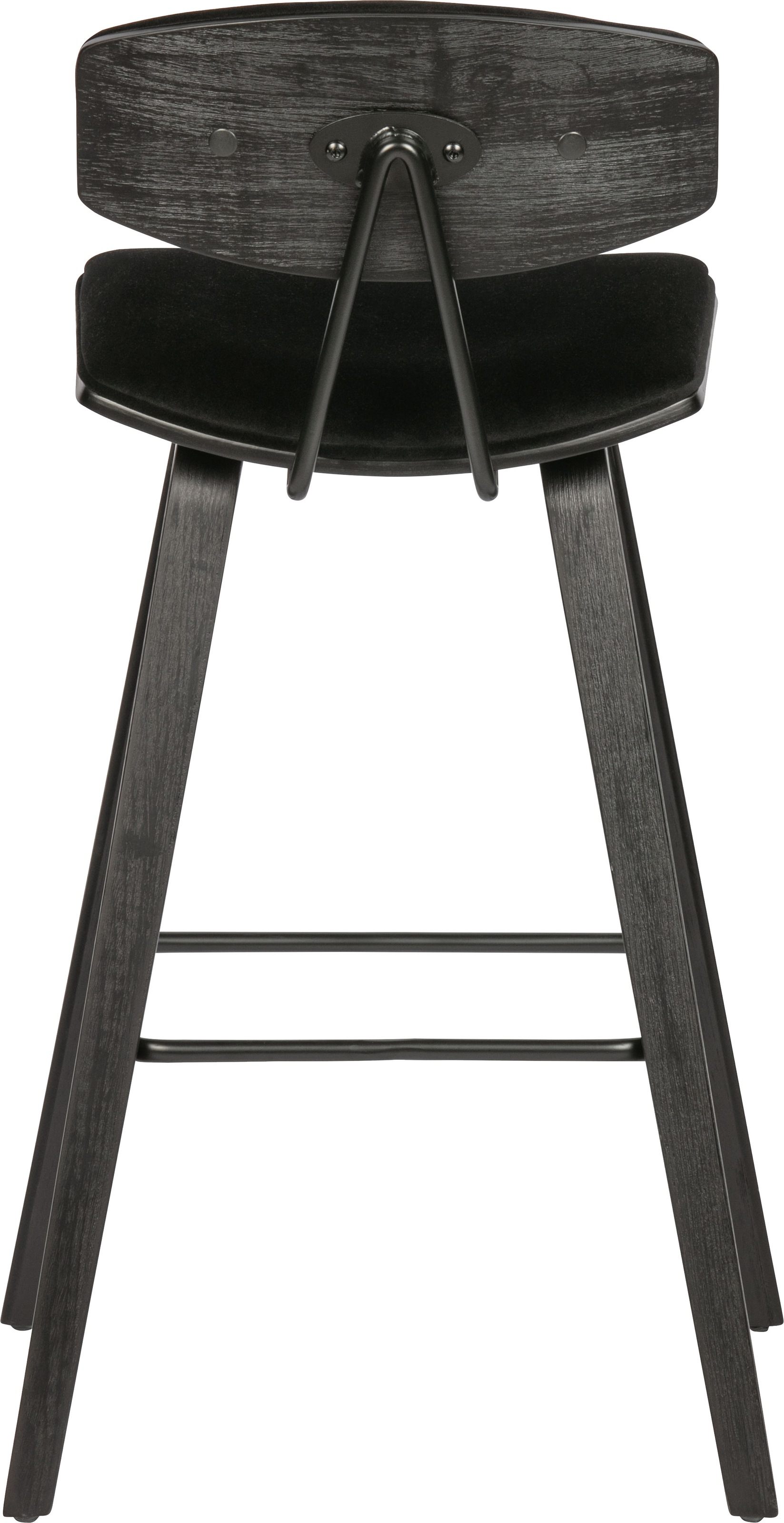 Thumbnail - WOOOD Barhocker "Senn" 2 Stk. tlg. Sitzfläche aus Samt, H 94 cm x B 41 cm