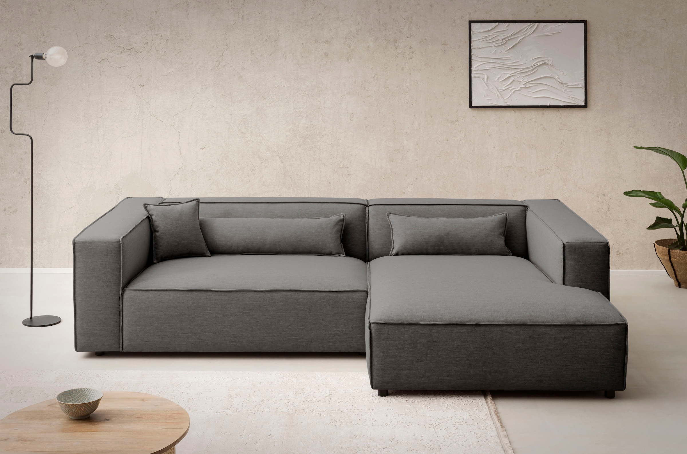 LeGer Home by Lena Gercke Ecksofa "PIARA XXL, Big-Sofa, Cord, Leinenoptik o günstig online kaufen