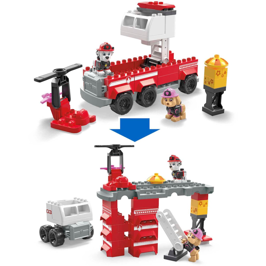 MEGA BLOKS Spielzeug-Feuerwehr »PAW Patrol Bauset Marshalls ultimatives Feuerwehrauto«