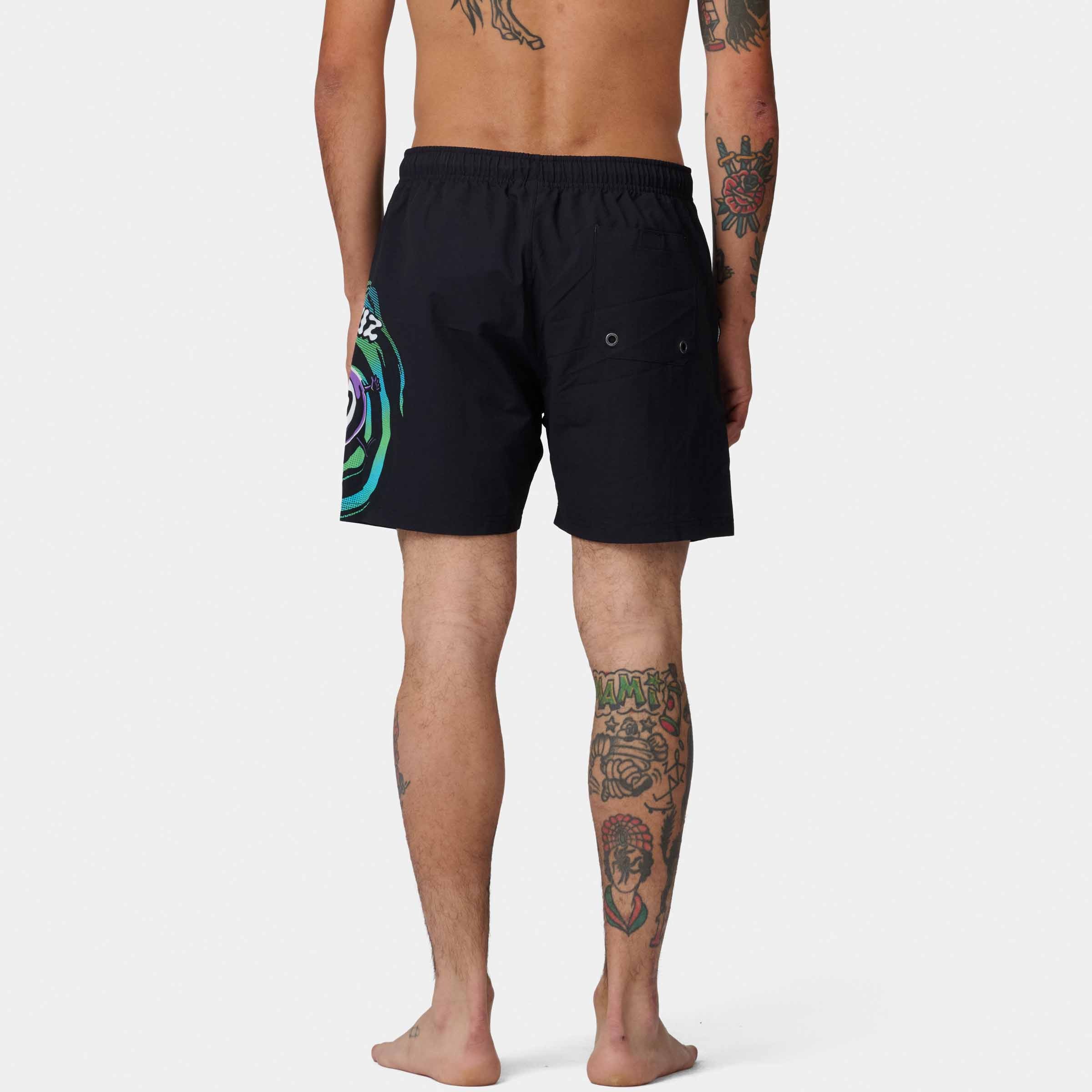 Badeshorts SANTA CRUZ "WINKOWSKI VERTIGO SWIMSHORTS", Herren, Gr. L, N-Gr, schwarz, Obermaterial: 100% Polyester, Badehosen Badeshorts, für sportliche Aktivitäten, leichtes Polyester, sportlicher Stil 2