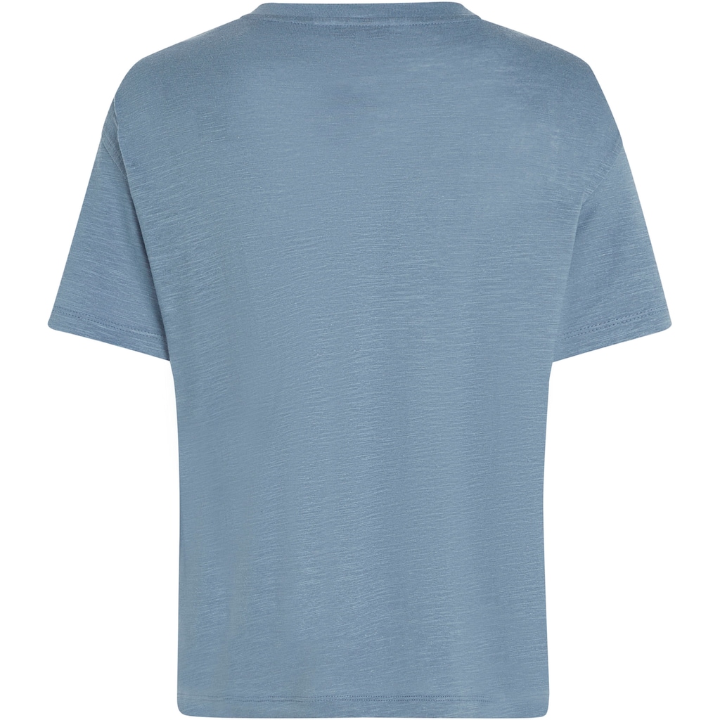 Tommy Hilfiger T-Shirt »RLX LINEN LYOCELL V-NK SS«, in Flammgarn-Optik