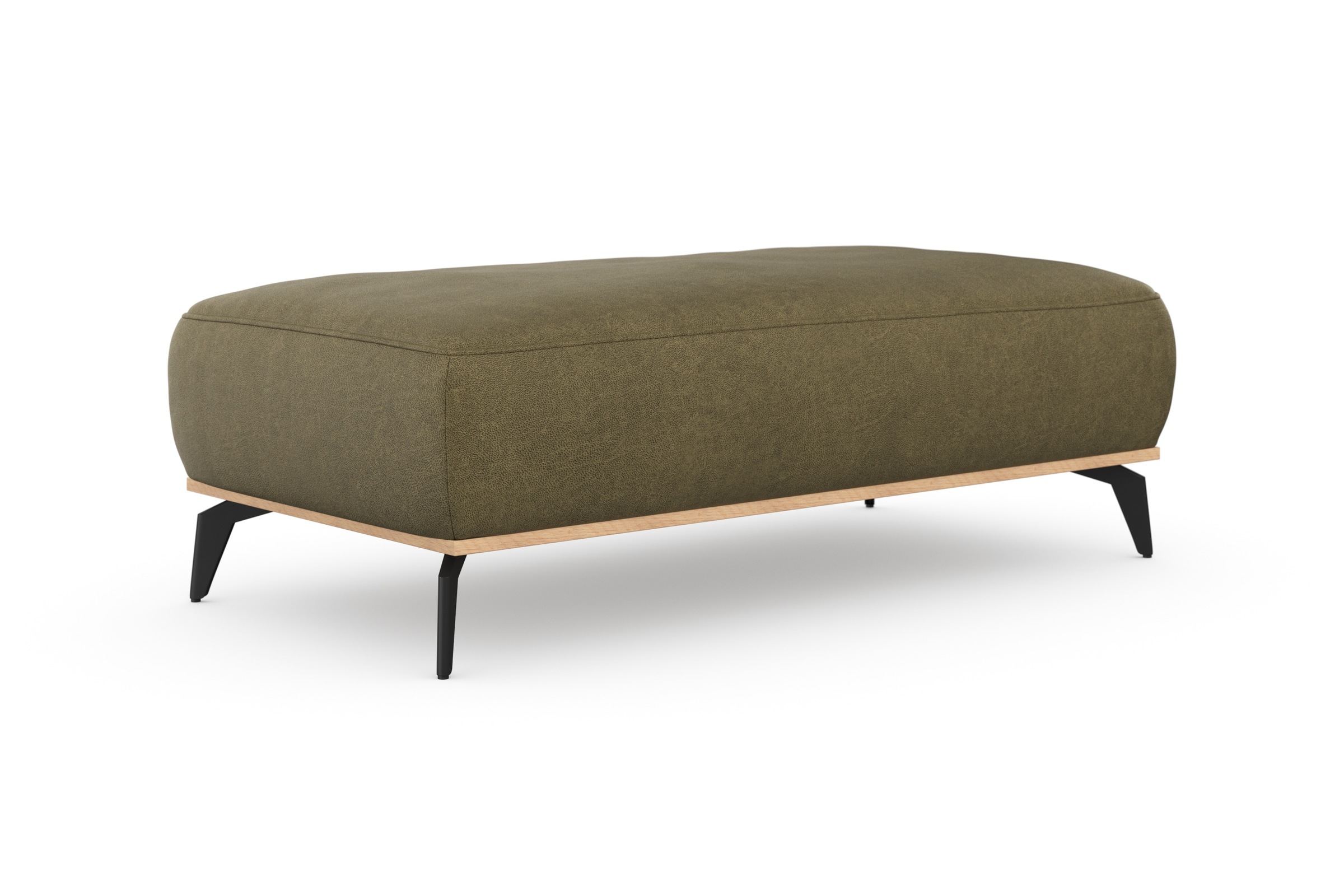 Home affaire Polsterhocker "Fjord" Mit einem Holzrahmen in Buche massiv eic günstig online kaufen