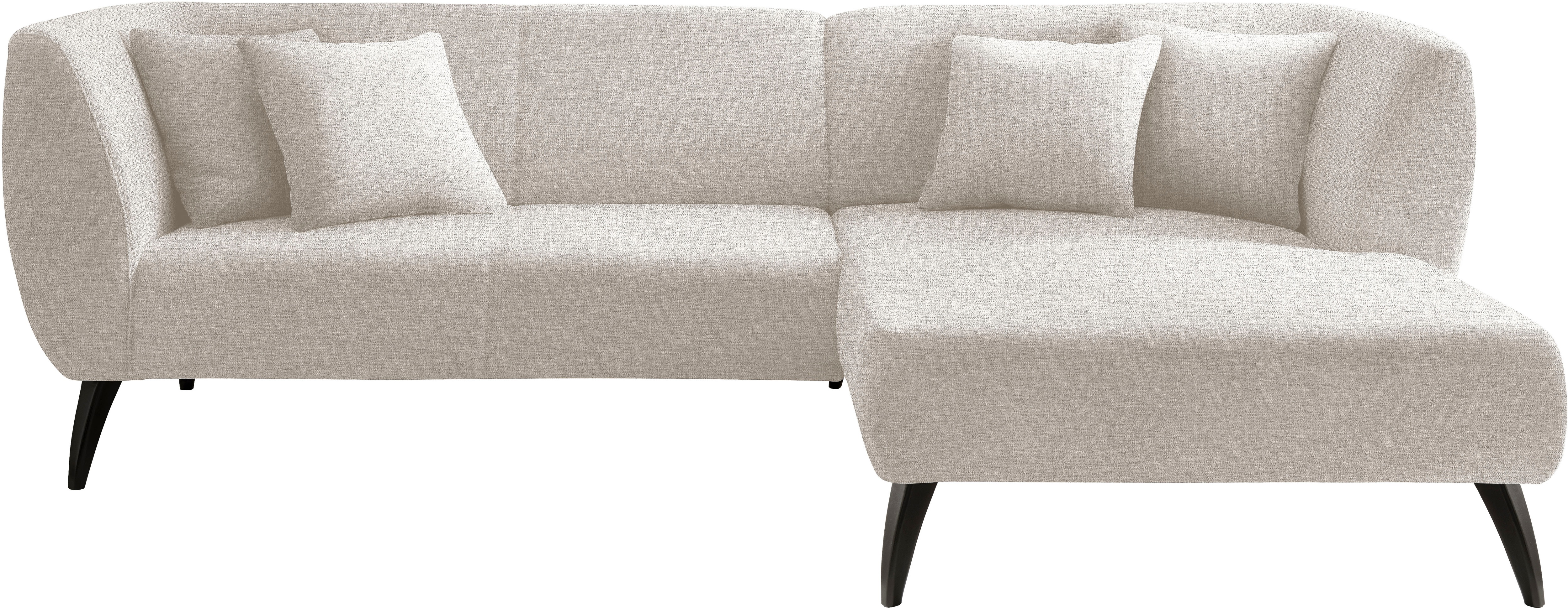 Thumbnail - INOSIGN Ecksofa "Colori Polstermöbel mit zeitlos eleganter Rückenführung. L-Form" Holzfußfarbe wählbar, inkl. 4x Zierkis...