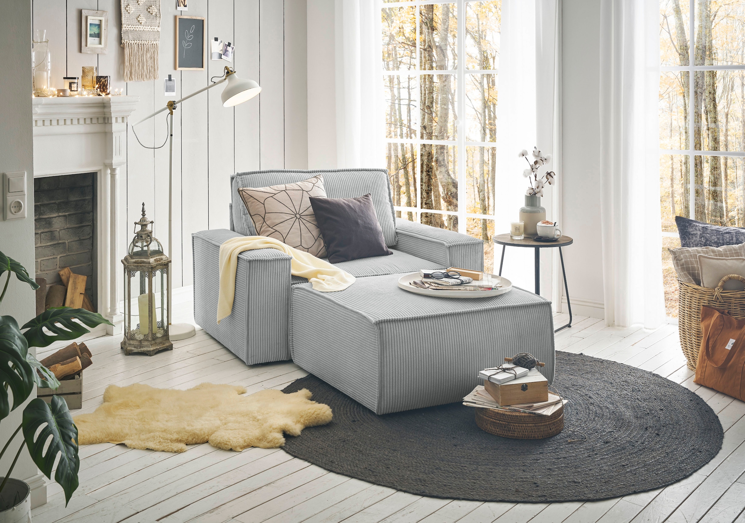 Home affaire Sessel »SHERWOOD« Loveseat und Hocker im Set, passend zur Polster-Serie SHERWOOD