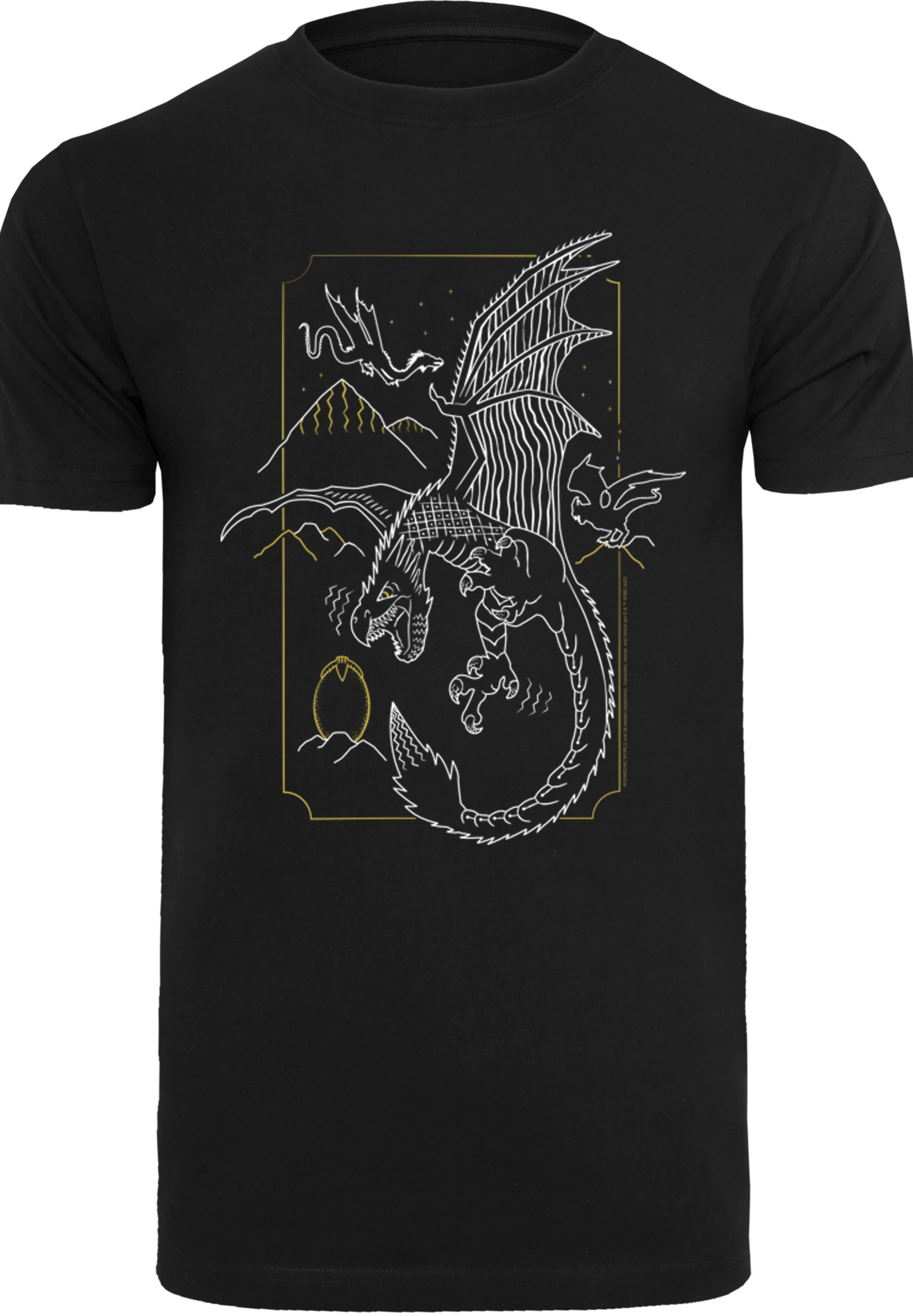 F4NT4STIC T-Shirt »Harry Potter Dragon Line Art«, Print