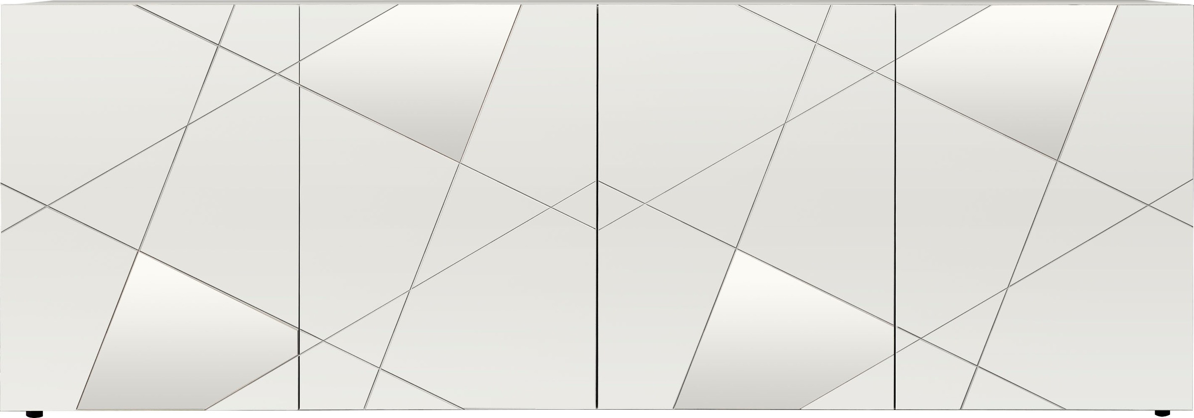 Home affaire Sideboard "Vittoria, Breite 241 cm, 4 Türen" Fronten mit Siebd günstig online kaufen