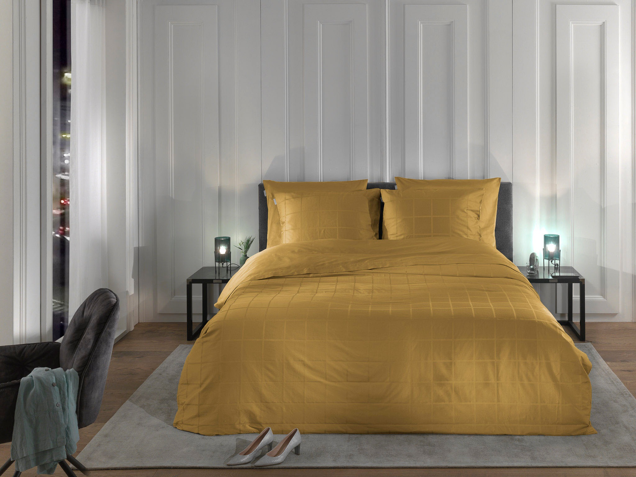 Heckett & Lane Wendebettwäsche "Diamante" 3 Stk. kariert, hochwertiges Mako günstig online kaufen