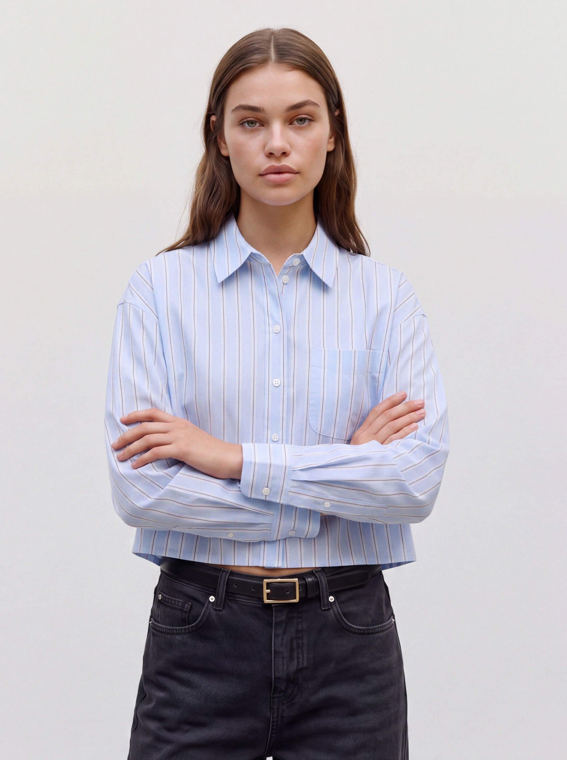 Vero Moda Hemdbluse "VMARIA LS SHORT BOXY SHIRT WVN NOOS" Baumwollmischung, loose fit