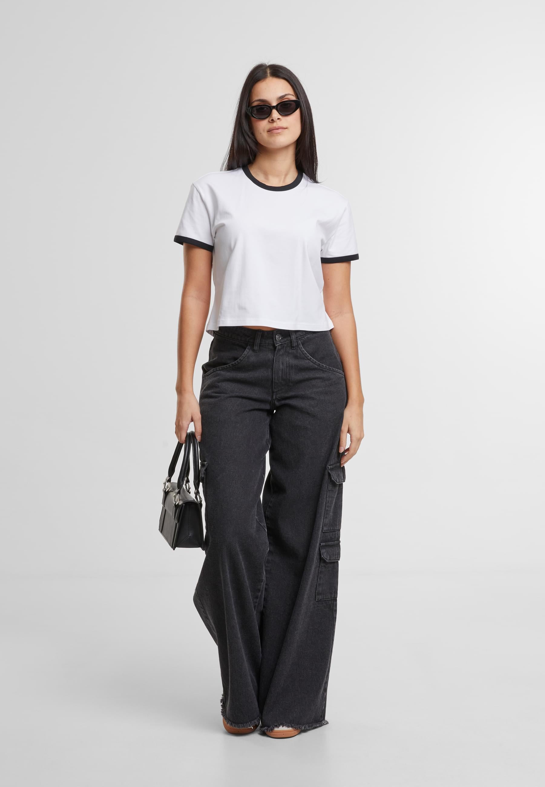 URBAN CLASSICS T-Shirt »Urban Classics Ladies Contrast Retro T-Shirt«, (1 tlg.)