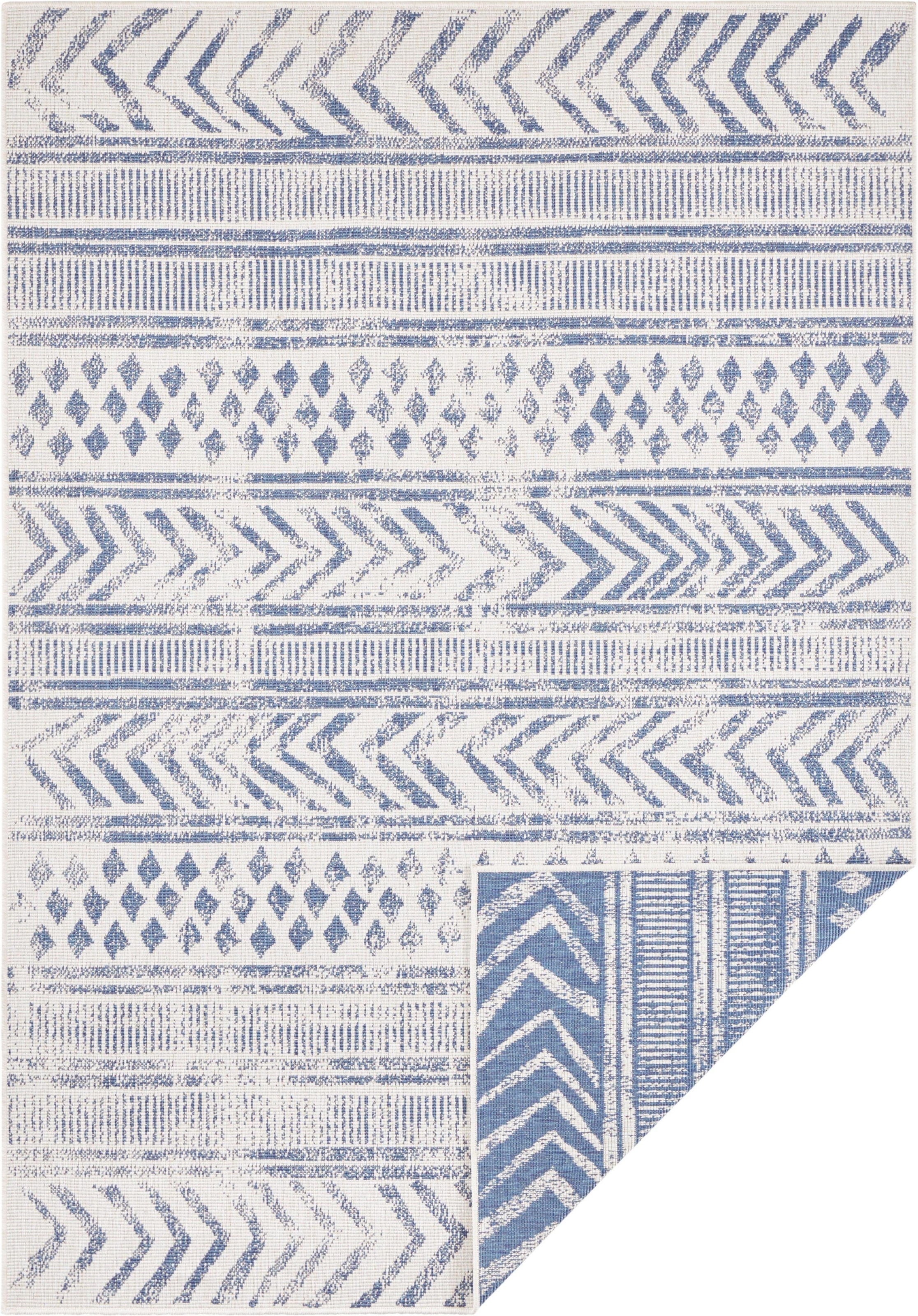 NORTHRUGS Teppich »BIRI Wendeteppich«, rechteckig, In-& Outdoor, Wetterfest, Balkon, Garten, Wohnzimmer, Wasserfest, Boho