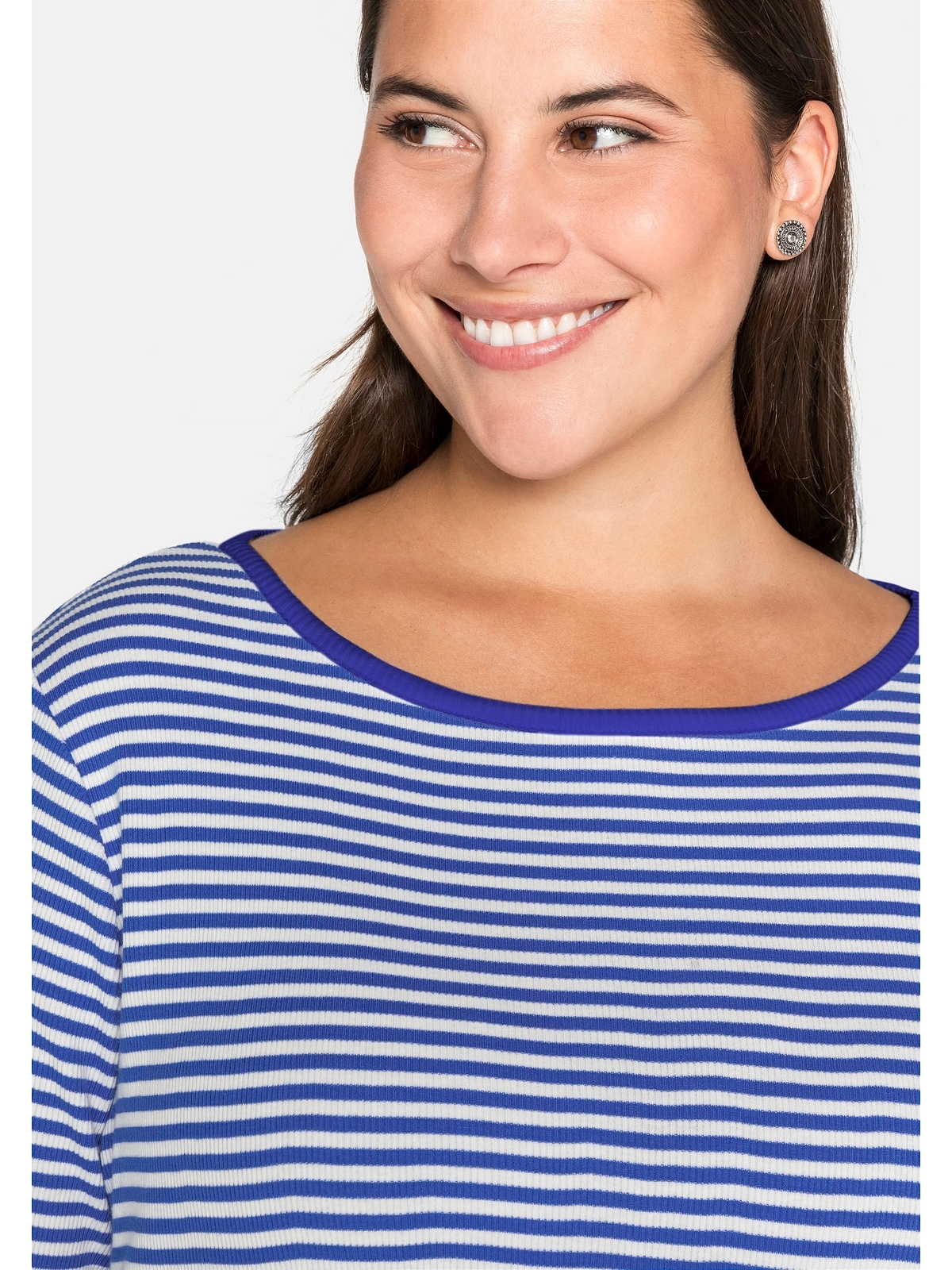 Sheego 3/4-Arm-Shirt »Große Ringeln garngefärbten mit Größen«, BAUR aus Rippware | kaufen online