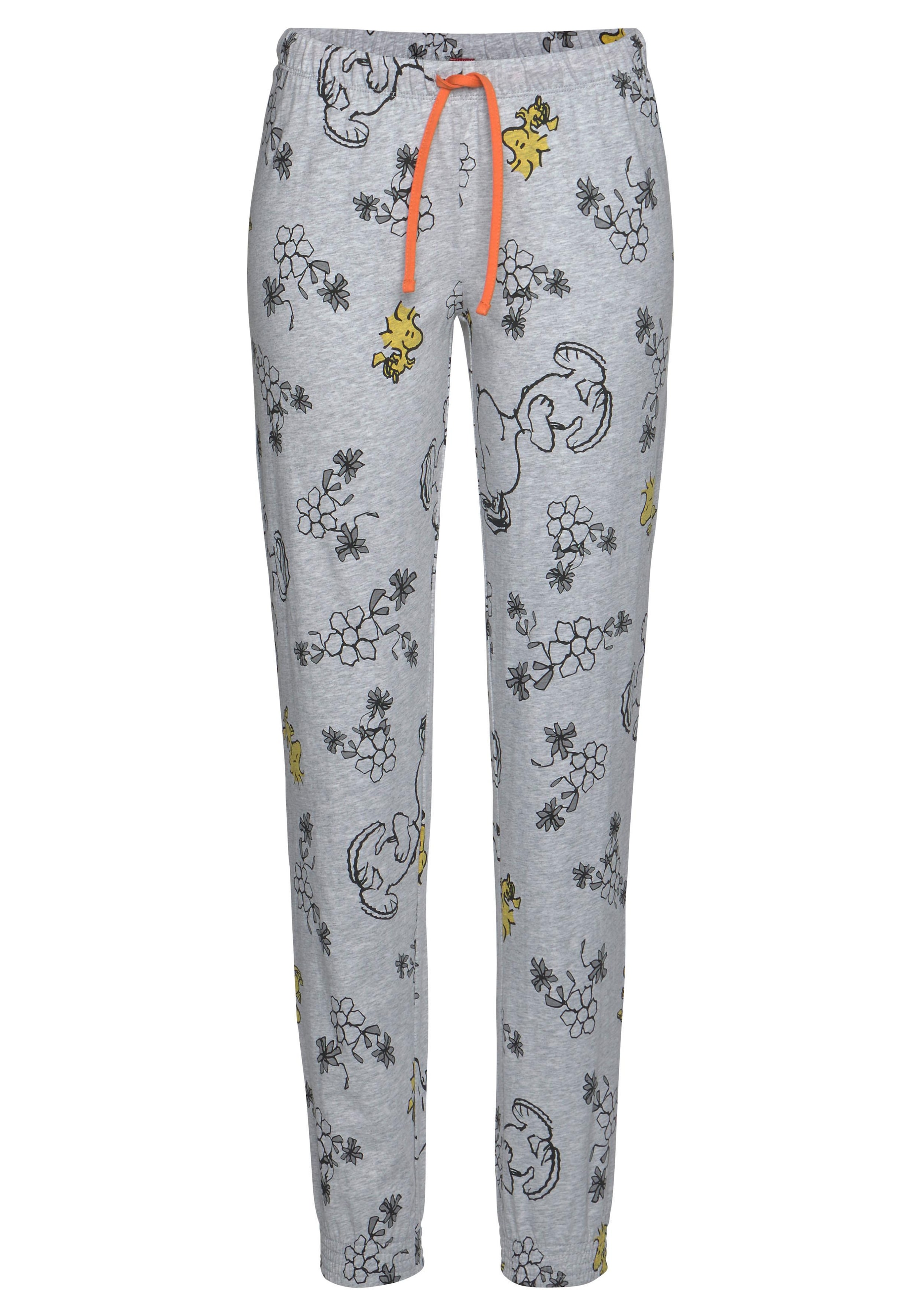 Peanuts Pyjama (2 tlg. mit 1 Stück) Woodstock und Druck Snoopy